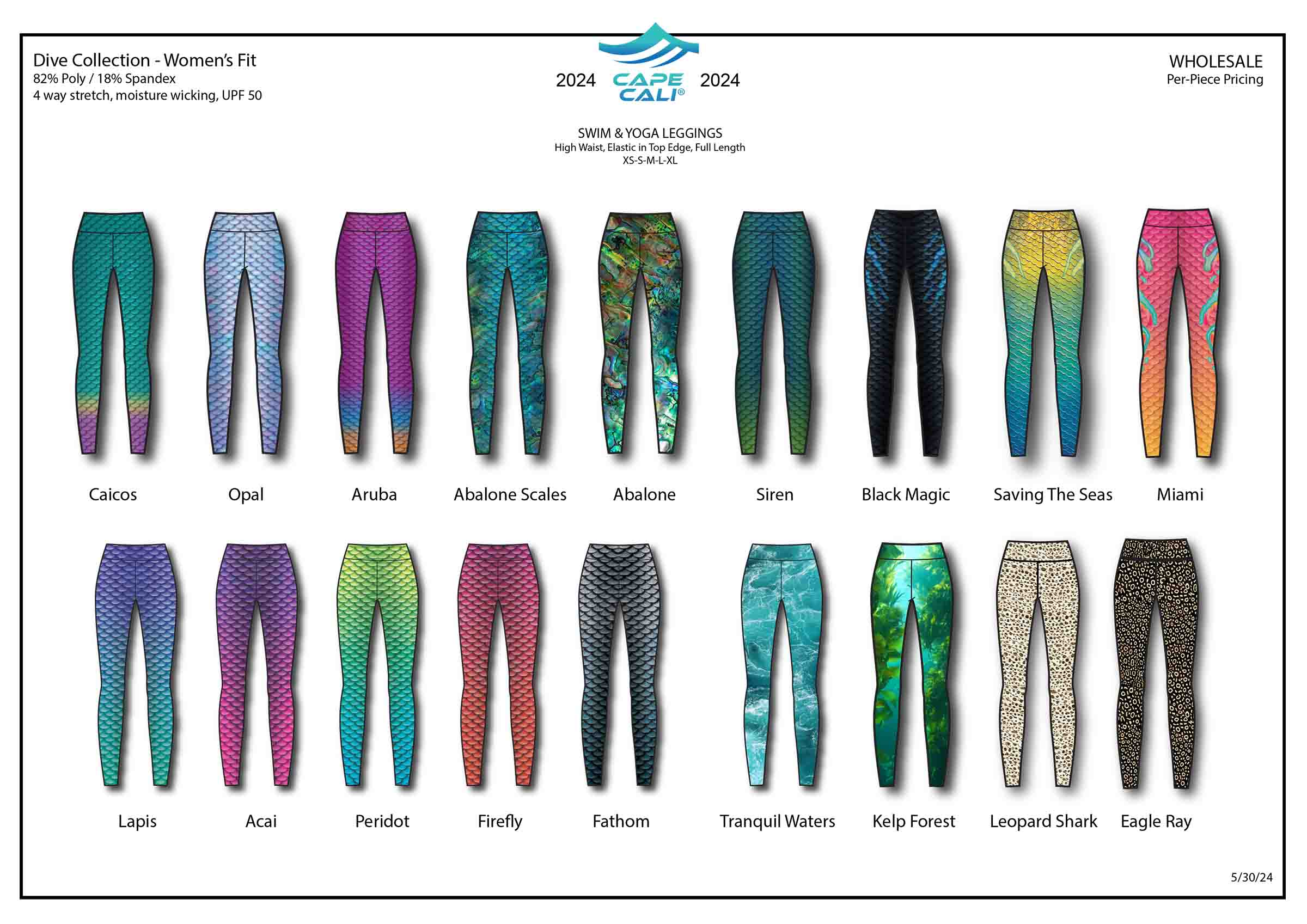 Wholesale 20+ Pieces Mix and Match Swim Leggings - 2.4