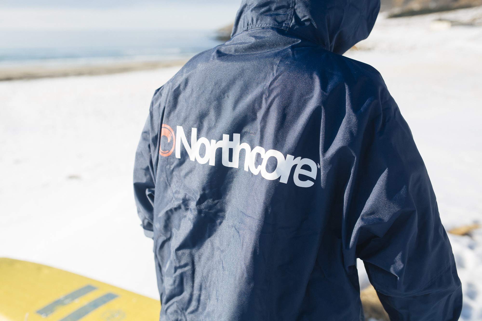 Northcore Beach Basha Pro 4 Season Changing Robe - Blue Thermal Insulated Hooded Poncho with Breathable Warm Layers | Perfect for Surfing, Camping & Outdoor Activities