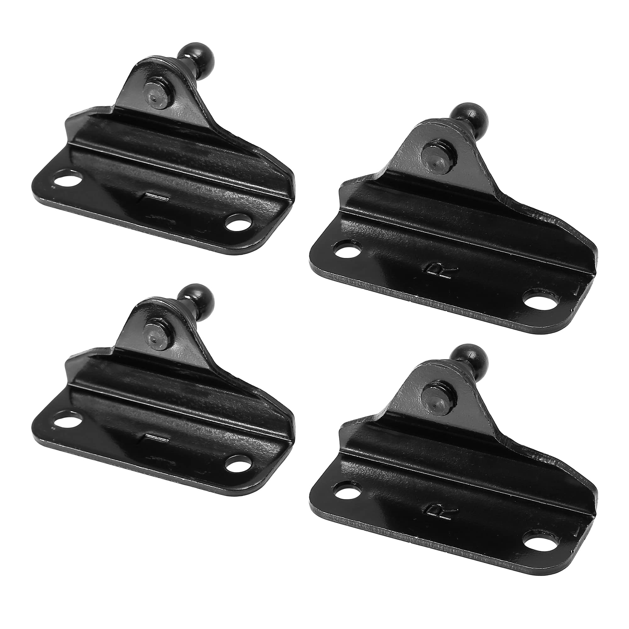 X AUTOHAUX 4pcs 10mm Black Car Ball Studs Mounting Brackets for Gas Struts & Shocks - Universal Fit for Trunk, Hood, and Tailgate Lift Supports