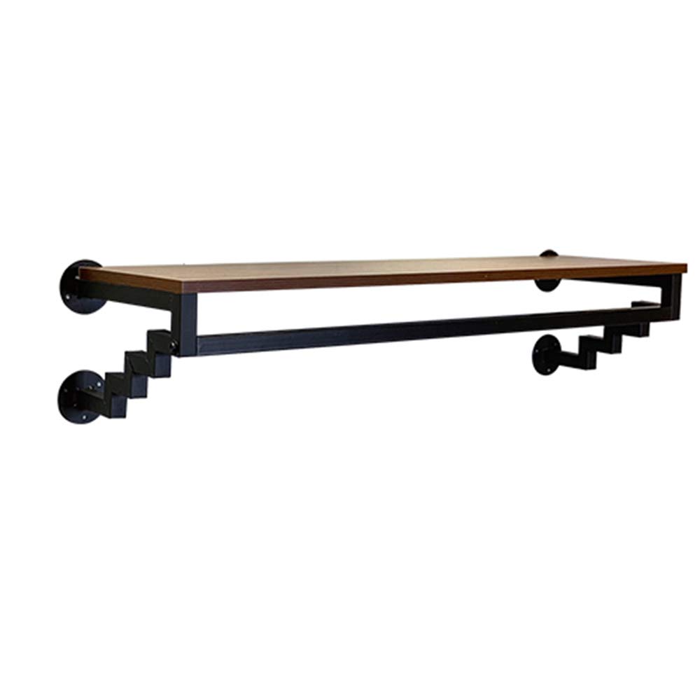 Wall-Mounted Coat Hangers & Decorative Shelves - Solid Wood Entryway Storage Rack for Bedroom & Commercial Use - Space-Saving Clothes Hanging Rod & Display Shelf for Home Organization & Retail Stores