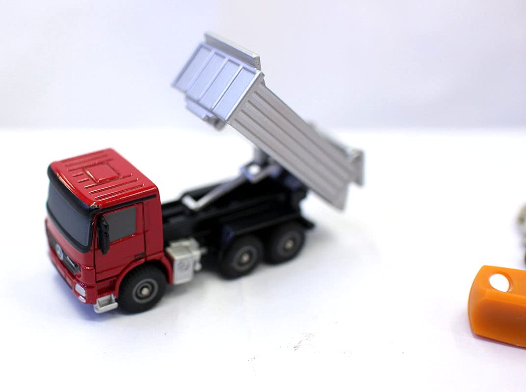 Bruder 00600 MB Actros 1/128 Scale Diecast Dump Truck Model with Keyring & Screwdriver - Collectible Toy for Kids & Adults, Perfect for Display, Play & Gifting