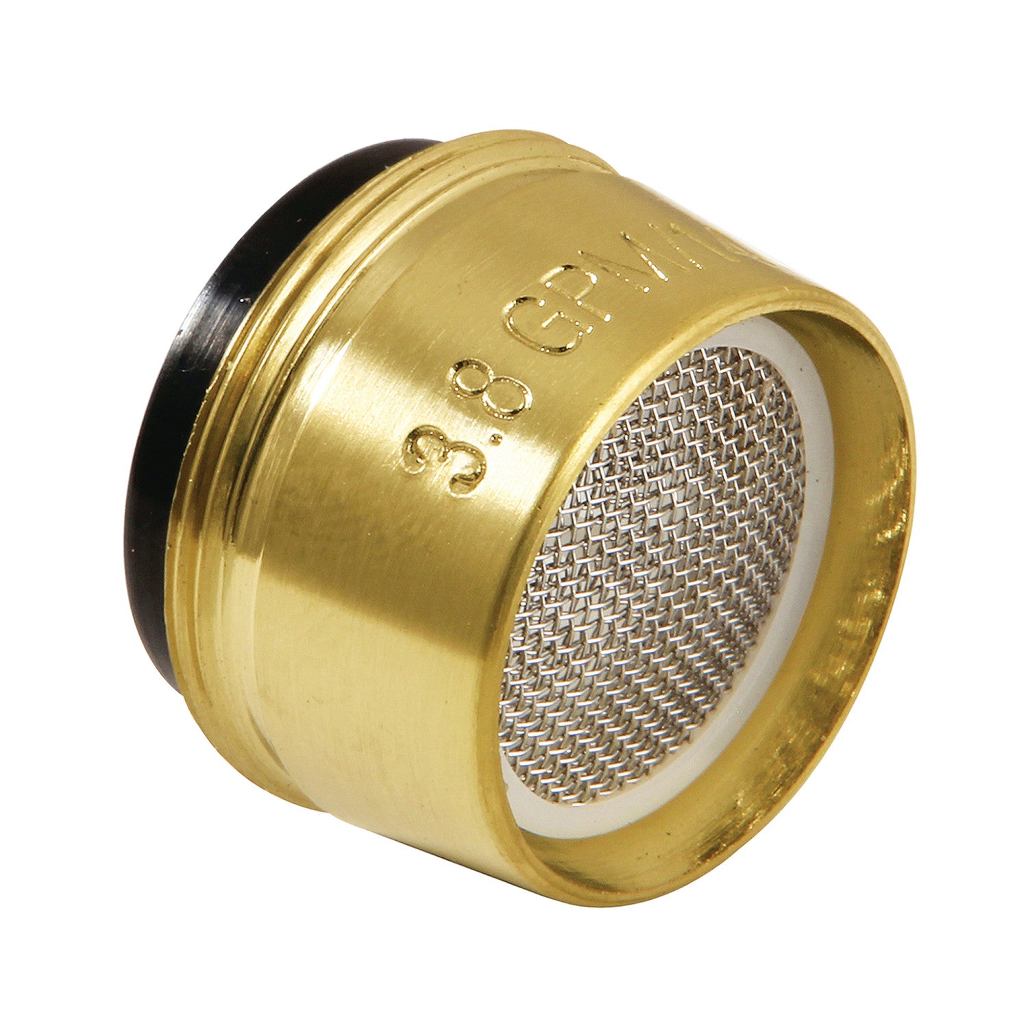 Cal Green KSSA8107 3.8 GPM High Flow Male Thread Water Saving Aerator - Brushed Brass Finish for Bathroom Sink, Kitchen Faucet & RV Applications