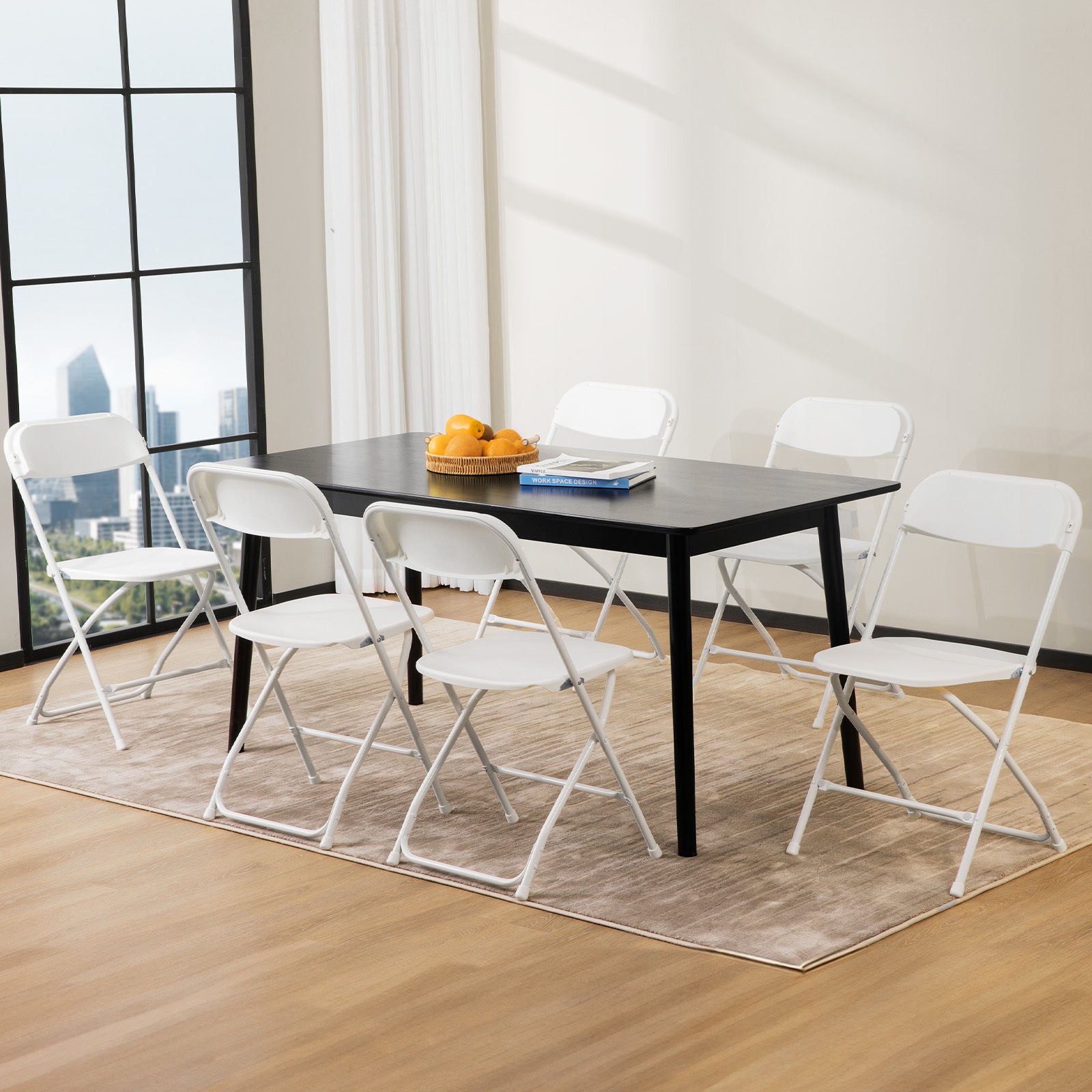 10 Pack Folding Chairs - Indoor & Outdoor Portable Stackable Chairs for Events, Offices, Weddings, Picnics, Restaurants - Perfect for Home, Camping, Beach, and Party Use