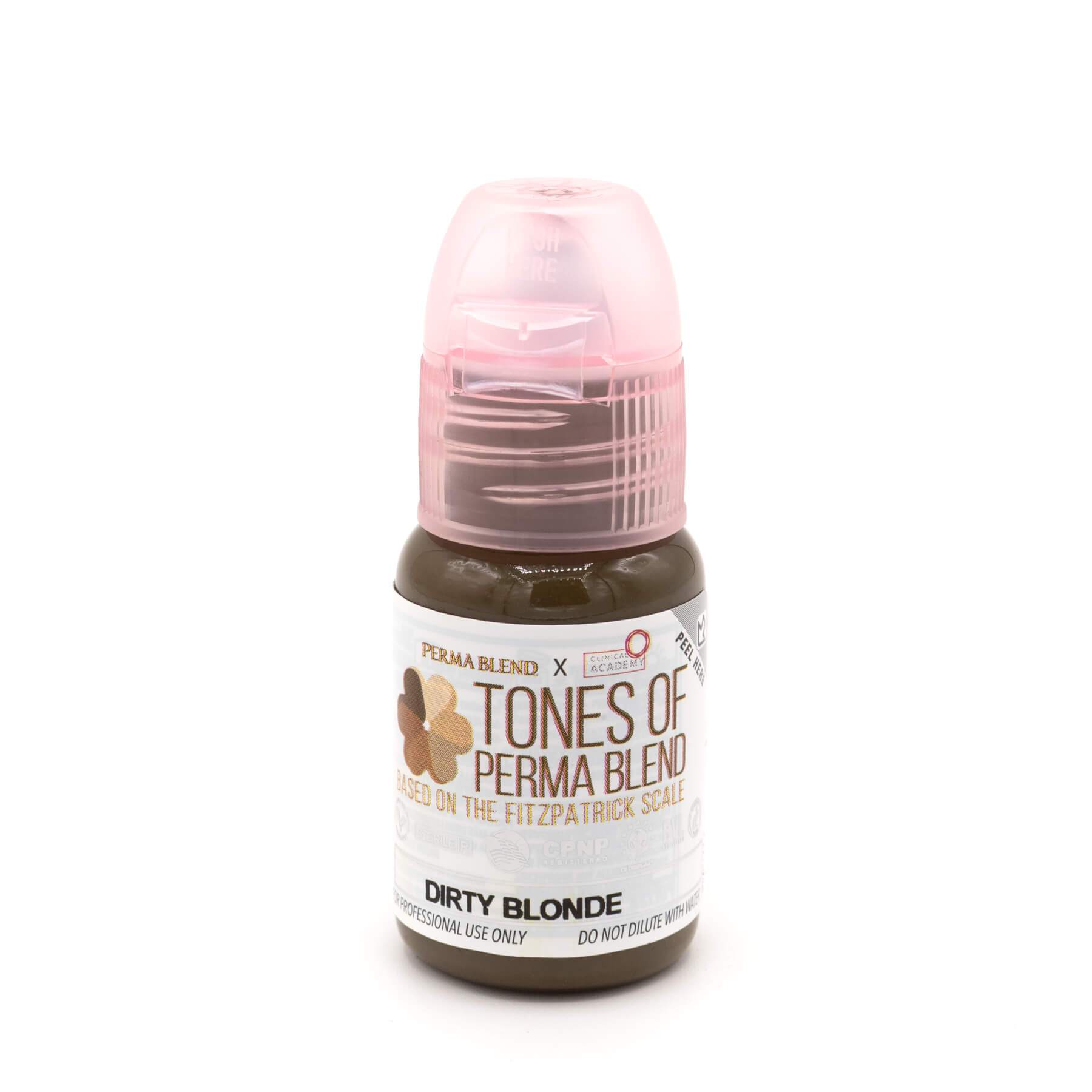 Perma Blend Tones Set 1 Dirty Blonde Pigment - Professional Tattoo Ink for Realistic Hair Color & Eyebrow Microblading - Perfect for Tattoo Artists & Permanent Makeup Professionals