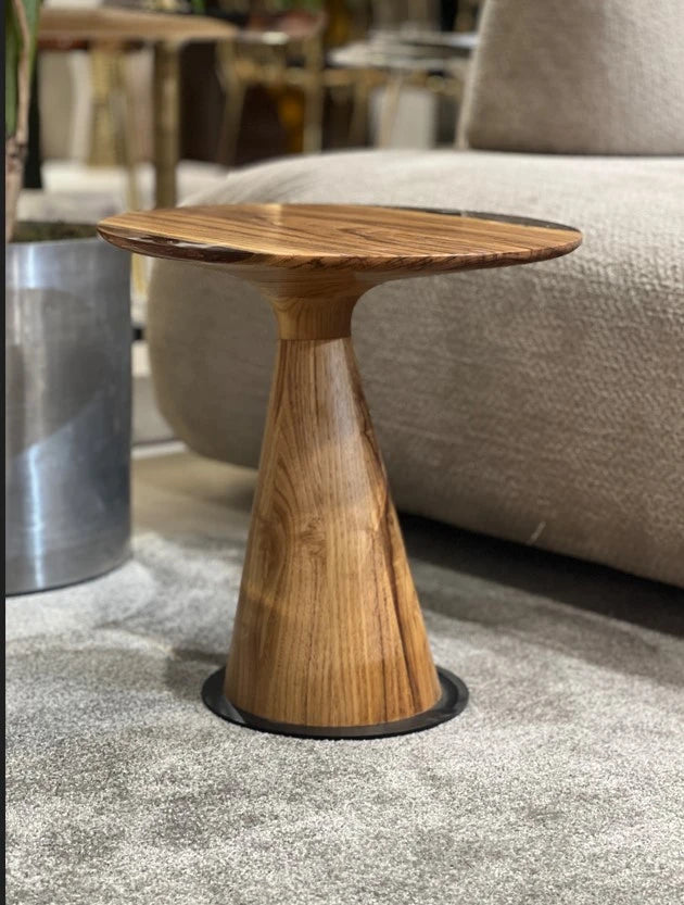Handcrafted Walnut & Epoxy Resin Mushroom Side Table - Modern End Table for Living Room, Bedroom, or Office Decor - Unique Home Accent Furniture for Small Spaces
