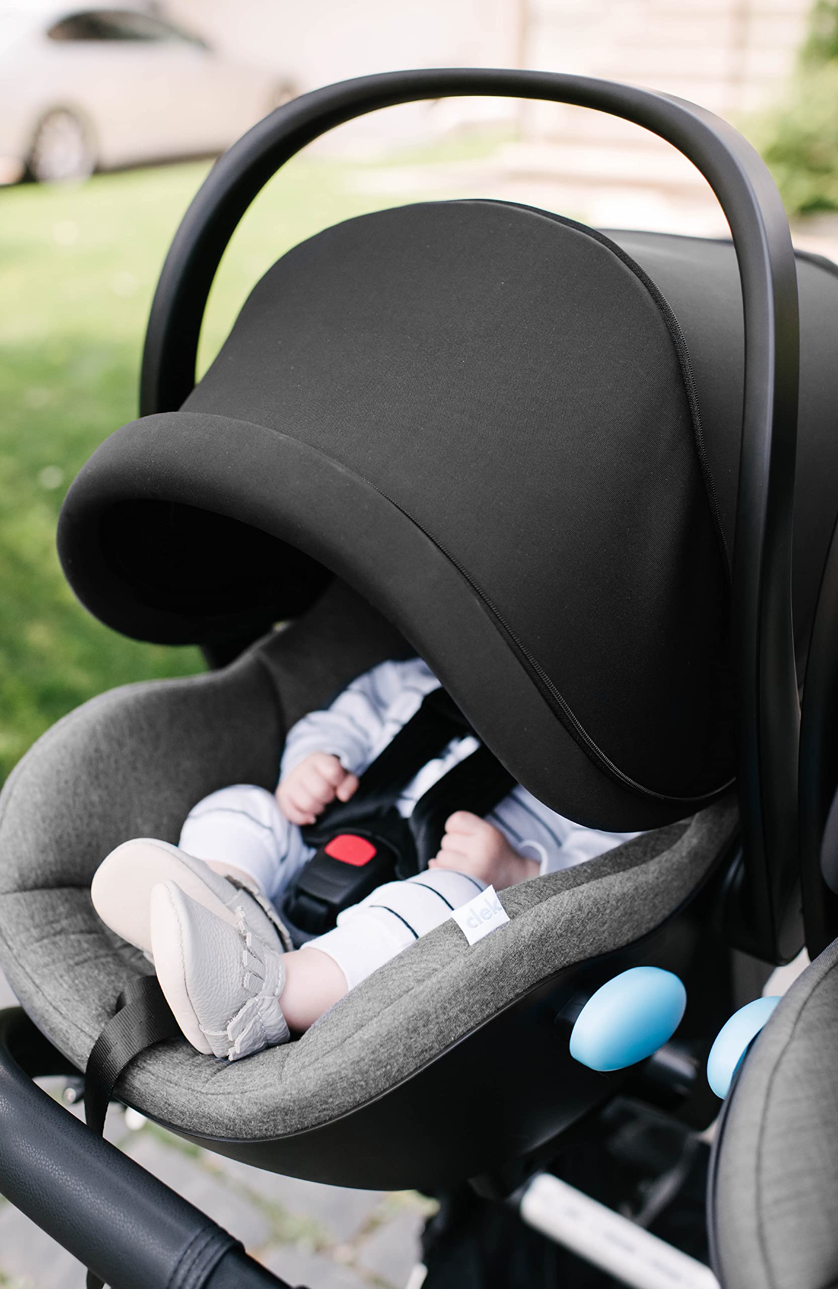 Clek Liing Infant Car Seat - Thunder | Lightweight, Safe & Comfortable Baby Car Seat for Newborns | Perfect for Travel, Daily Commutes & Family Road Trips