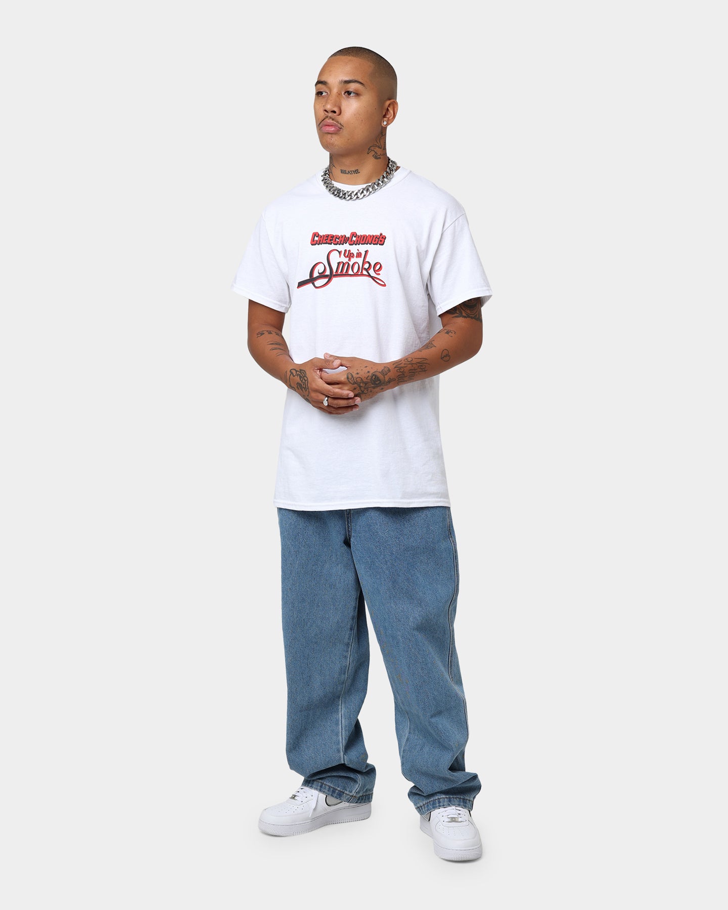 American Thrift X 420 Up In Smoke Graphic T-Shirt - White Cotton Tee for Men & Women - Perfect for Stoner Culture, 420 Celebrations & Casual Streetwear