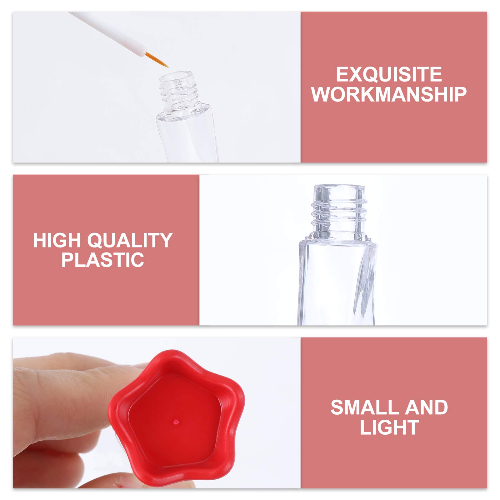 FOMIYES 30 Pack Empty Eyelash Glue Bottles - Refillable Liquid Eyeliner & Perfume Containers - Perfect for DIY Makeup, Travel & Salon Use