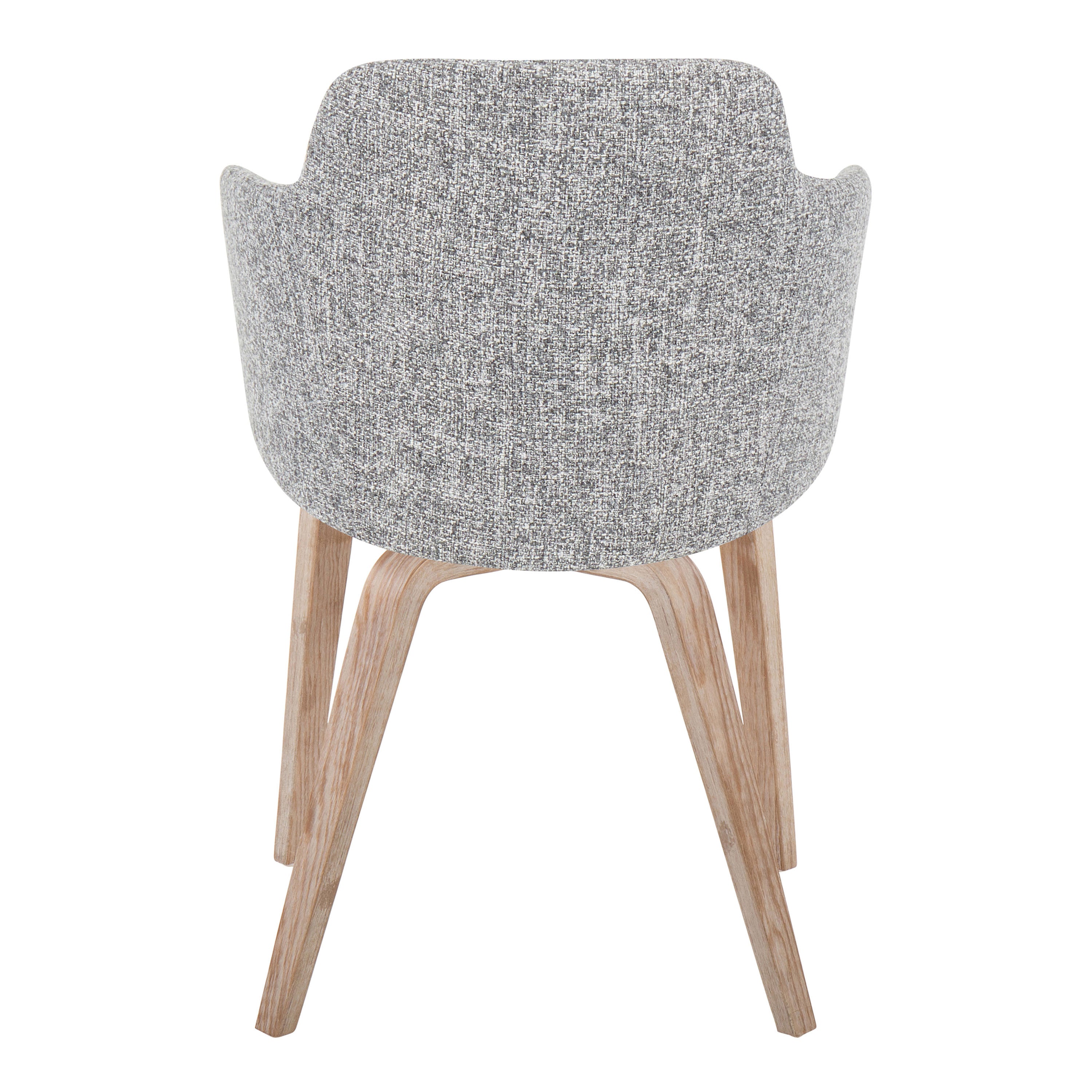 LumiSource Boyne Contemporary Dining & Accent Chairs - Set of 2, Whitewashed Wood with Dark Grey Noise Fabric - Perfect for Modern Dining Rooms, Living Rooms & Home Offices