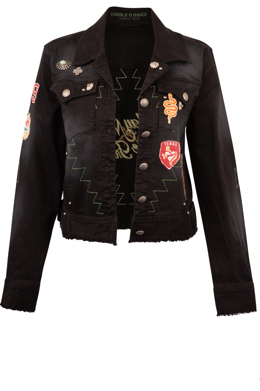 Double D Ranch Desperado Play Nice Jacket - Western Style Denim Jacket for Men & Women | Perfect for Rodeo, Country Music Festivals & Casual Wear