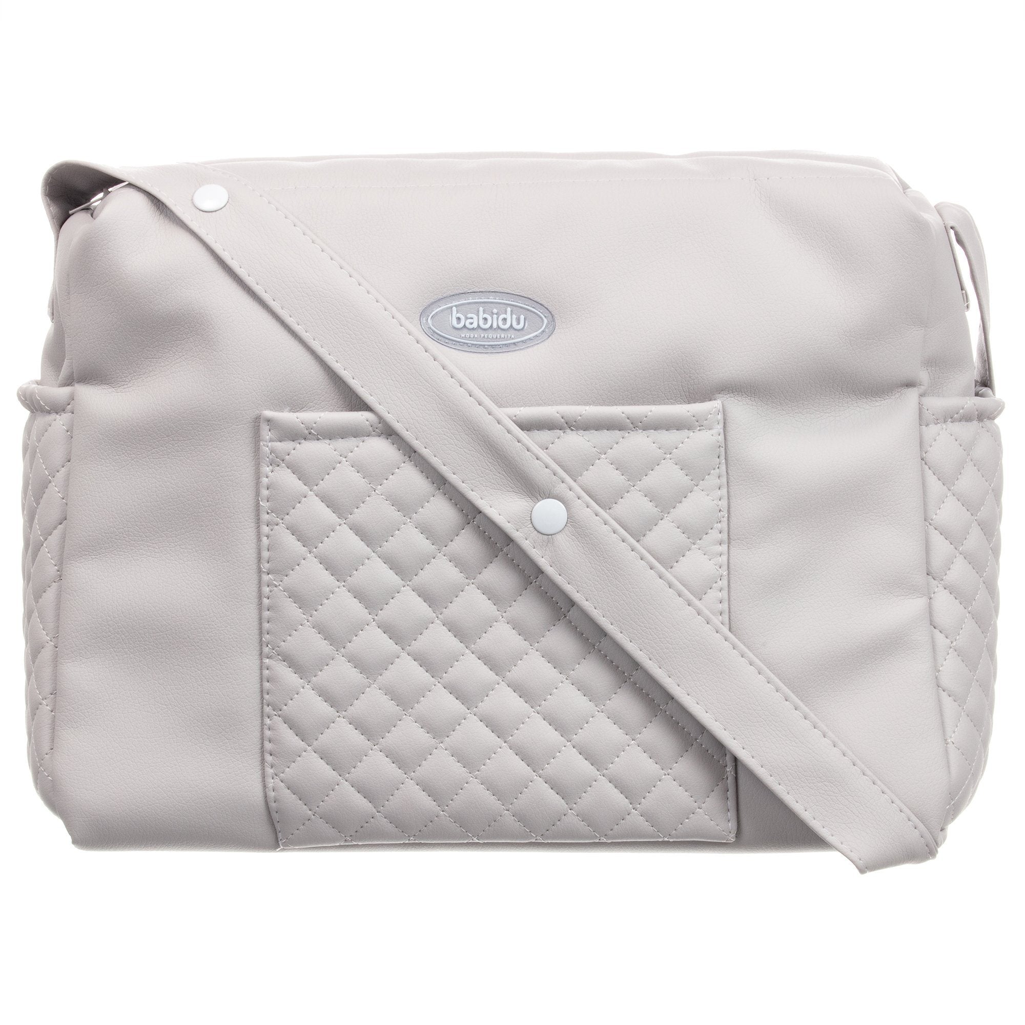 Waterproof Grey Quilted Diaper Bag for Moms - Large Baby Changing Tote with Insulated Pockets for Bottles, Wipes & Essentials - Perfect for Travel, Daycare & On-the-Go Parenting