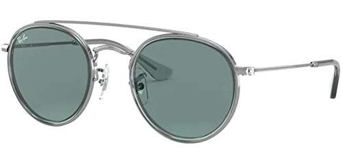 Light Blue on Gunmetal/Petrol Green