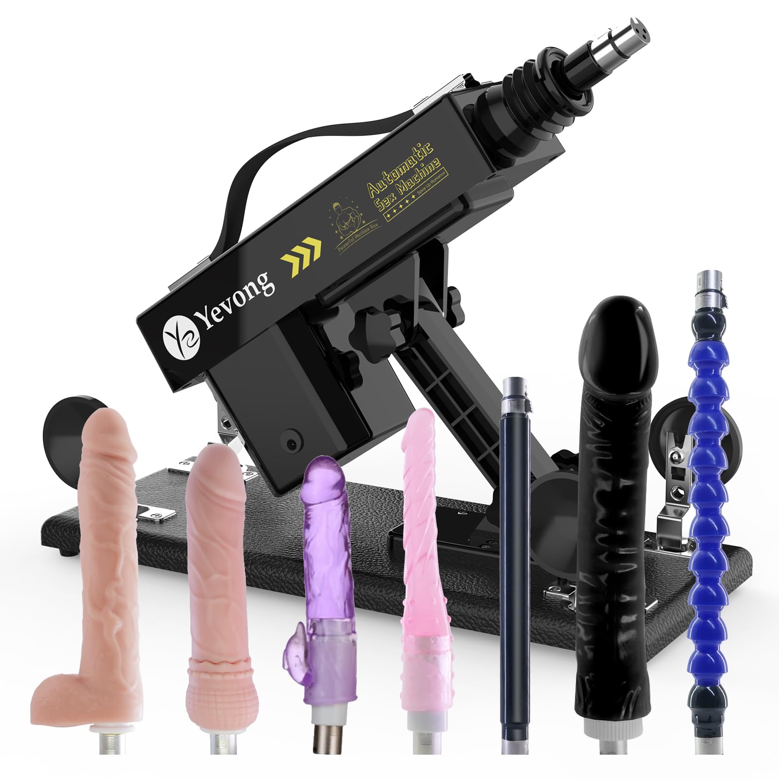 Realistic Thrusting Sex Machine for Men & Women - Adult Fucking Machine with 3 XLR Connector & 7 Accessories - Perfect for Couples Play, Solo Pleasure & BDSM Scenes