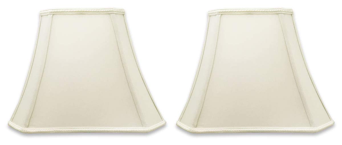Royal Designs DSO-68-16WH-2 White Lampshades 16 Inch - 2 Pack Set for Bedroom, Living Room & Office Lighting Decor