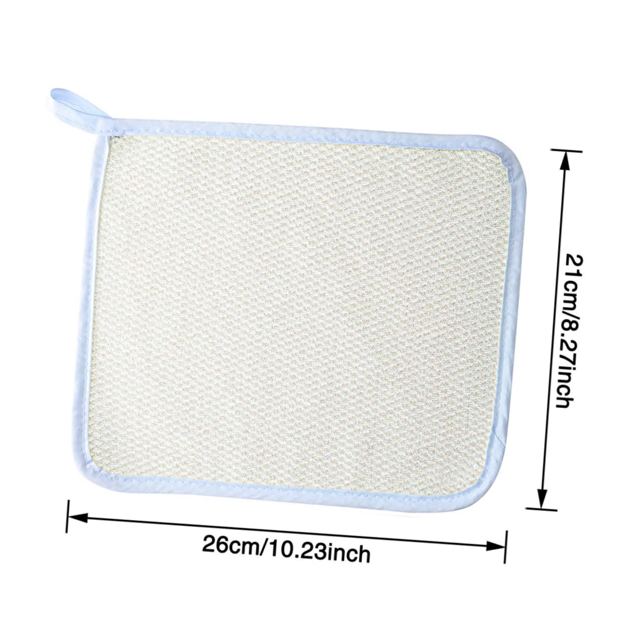 2 Pack Exfoliating Facial Washcloths - Quick Dry Nylon Bath Towels with Short Loop for Smooth Skin - Perfect for Spa, Travel & Daily Skincare Routine