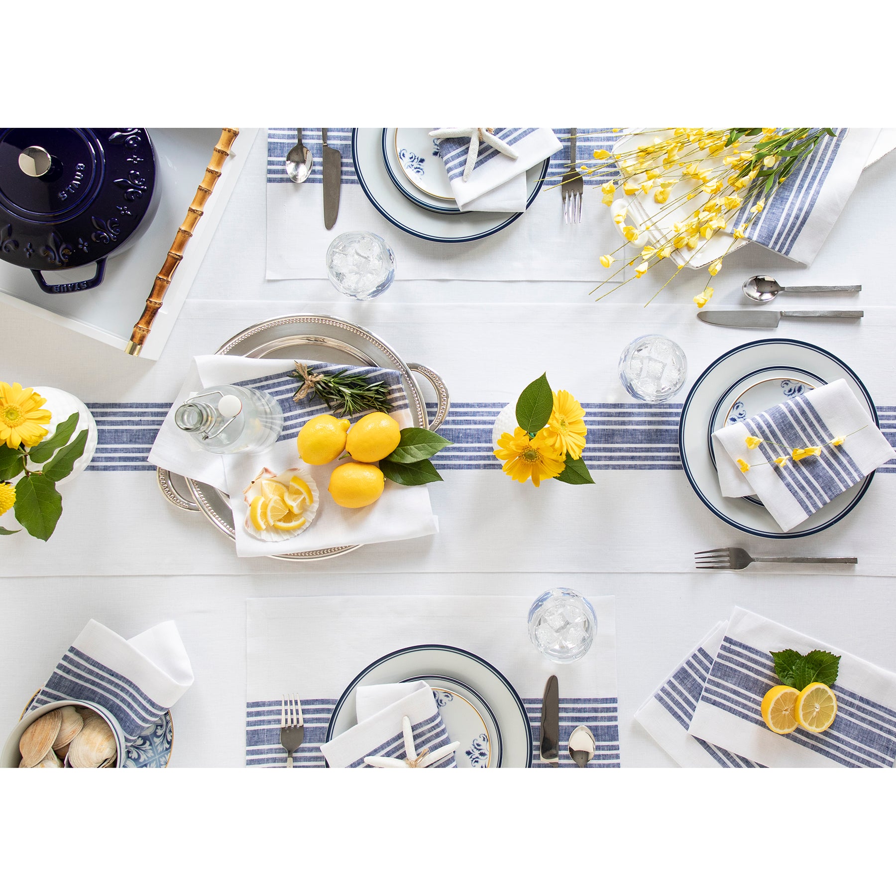 Rustic Farmhouse Table Runner - Cotton Linen Blend for Dining Room Decor - Perfect for Thanksgiving, Christmas & Everyday Use