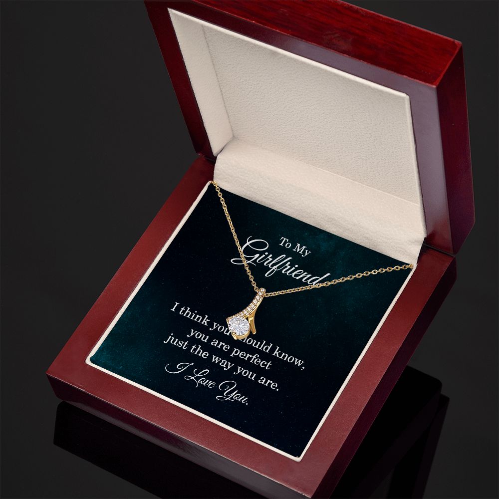 Elegant Cubic Zirconia Necklace - 14K White or Yellow Gold Plated Girlfriend Gift for Anniversary, Birthday & Valentine's Day | Perfect for Romantic Dates & Special Occasions