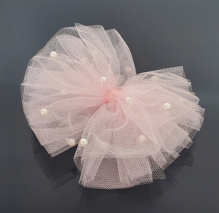 Elegant Pearl Hair Bow Clip - HC0004 Bridal Hair Accessory for Women & Girls | Perfect for Weddings, Parties & Special Occasions