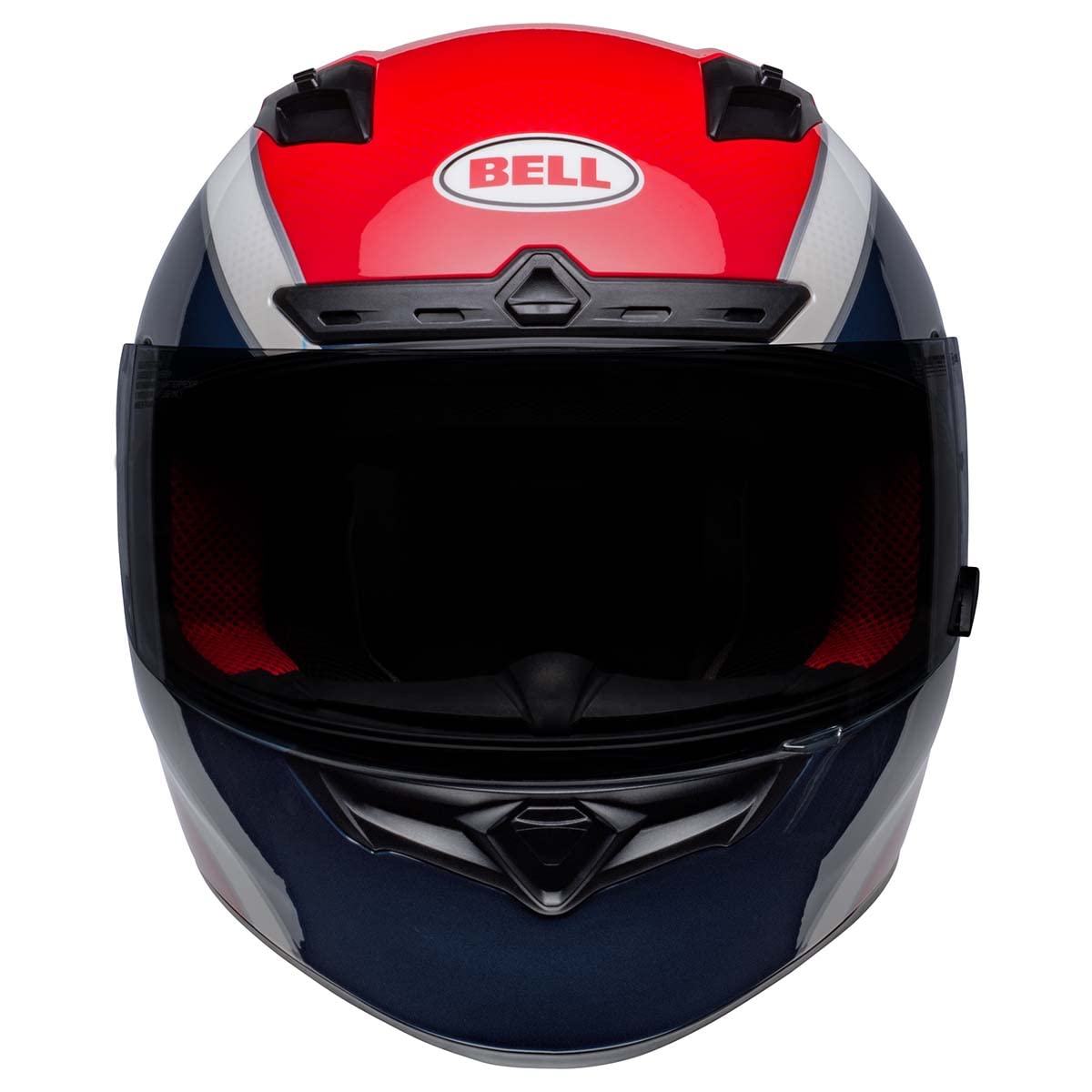 BELL Qualifier DLX MIPS Street Motorcycle Helmet - Classic Gloss Navy/Red - Small Size - DOT Certified for Safety - Perfect for Urban Commuting & Street Riding