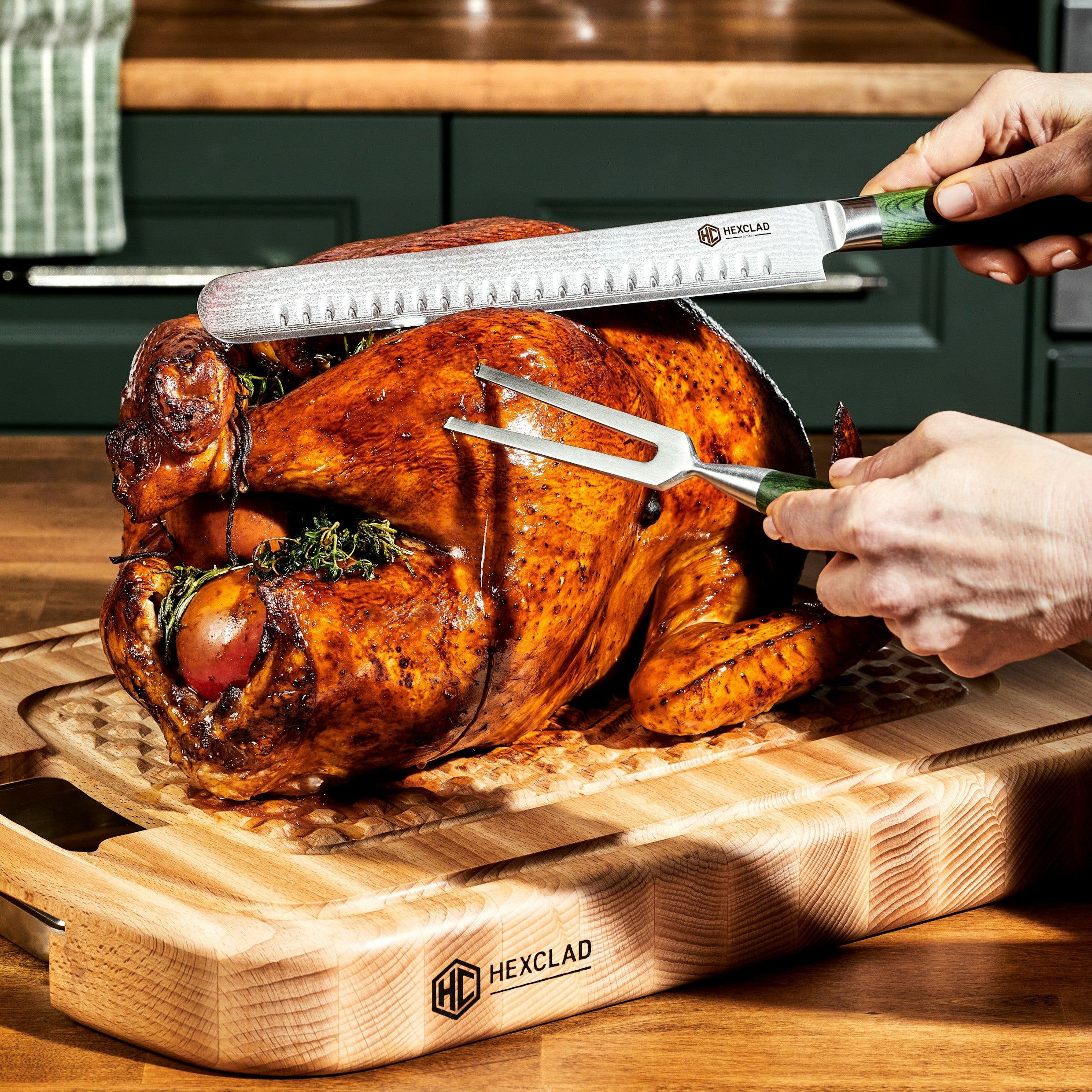 HexClad Japanese Damascus Steel Knife Set - Professional Chef Knives for Cooking, Slicing, Dicing - Perfect for Home Kitchens & Gourmet Cooking