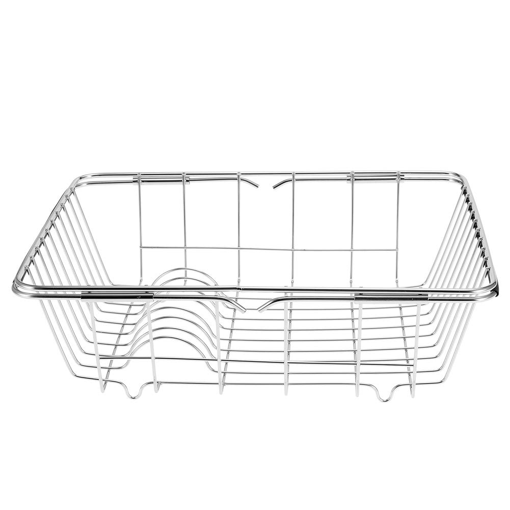 Stainless Steel Dish Drying Rack & Utensil Holder for Kitchen