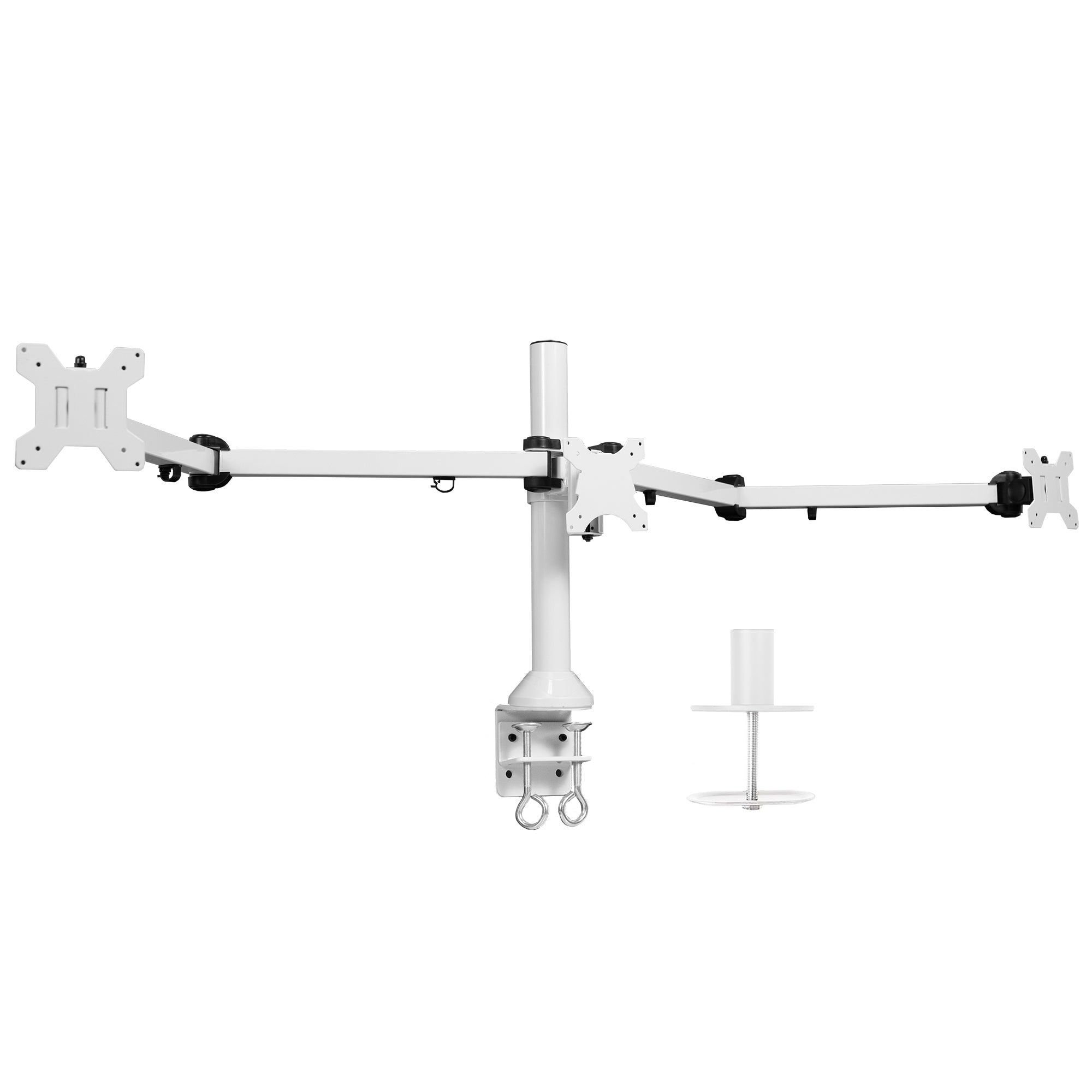 Adjustable Triple Monitor Stand for 23 to 32 Inch Screens - Ergonomic Desk Mount for Home Office, Gaming & Workstation Setup
