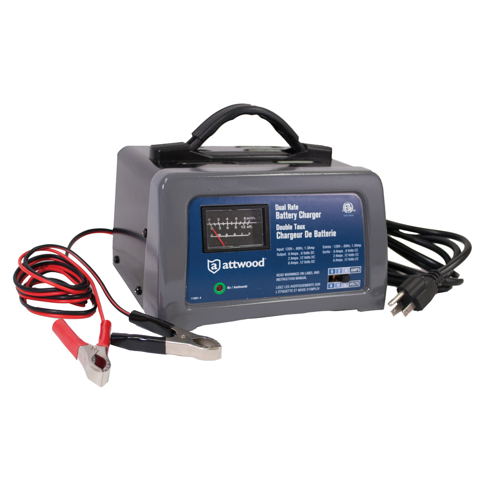 Attwood Marine Battery Charger - 12V/24V Waterproof Onboard Charger for Boats, RVs & Camping - Perfect for Fishing, Sailing & Outdoor Adventures