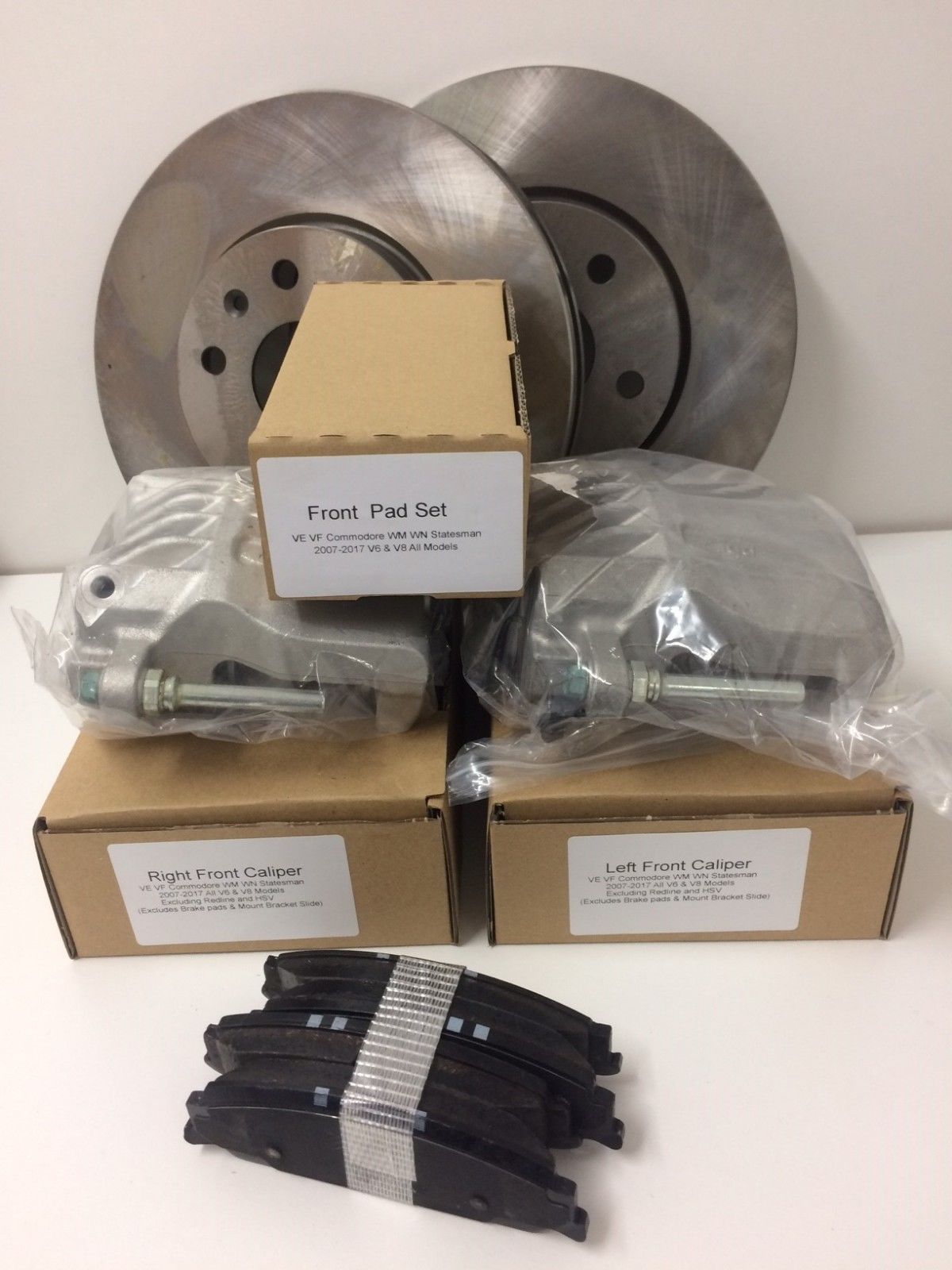 Holden Commodore VE VF WM WN V8 6.0L Brake Rotors Calipers Pads Full Set - High Performance Braking System for Smooth Stops - Perfect for Daily Driving, Racing & Heavy-Duty Use
