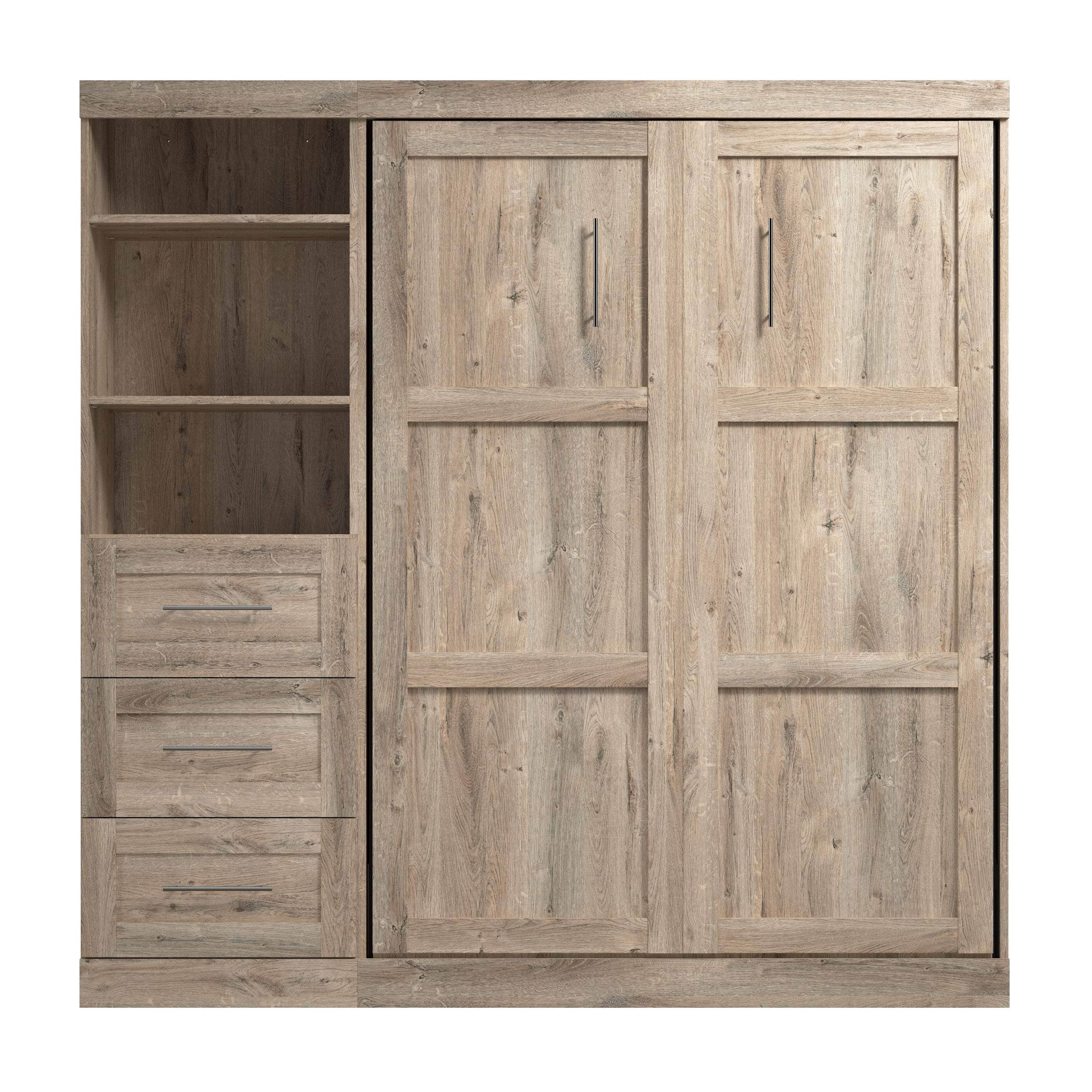 Pur Full Murphy Wall Bed with Storage Drawers - 84