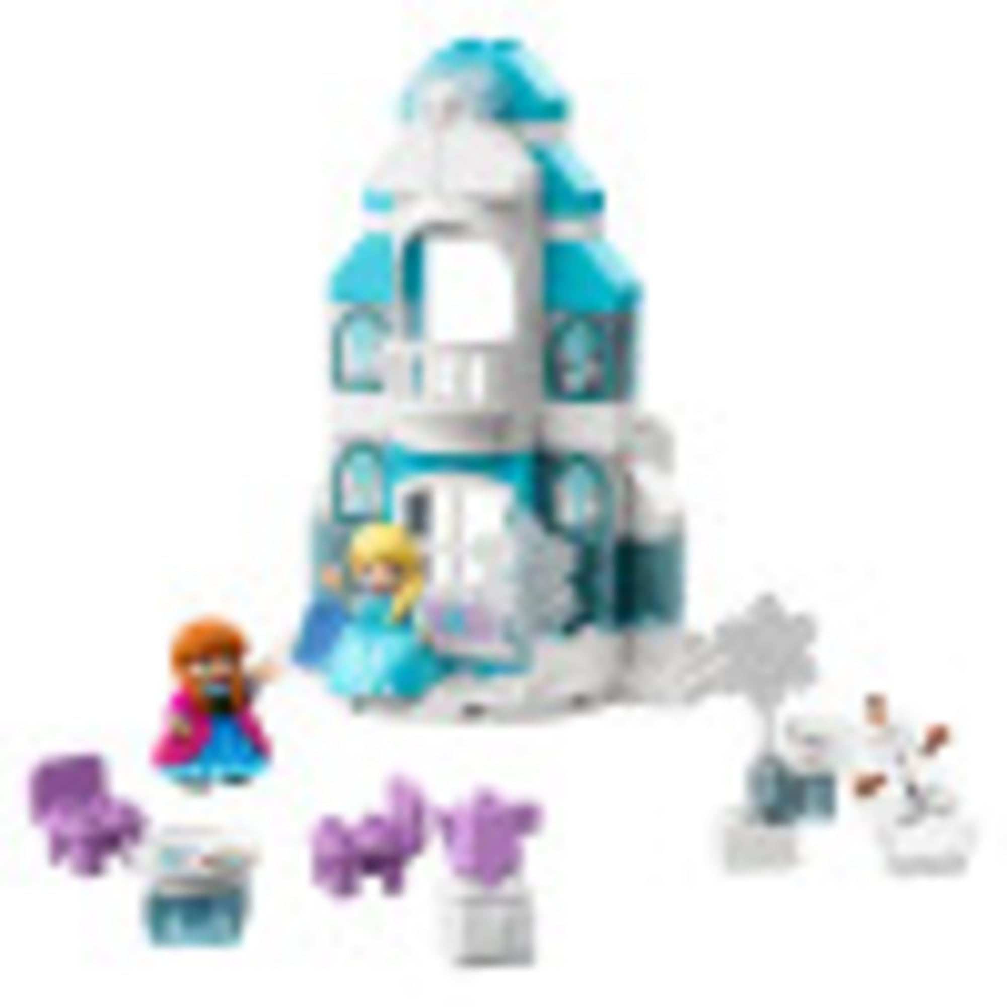LEGO DUPLO Disney Princess Frozen Ice Castle Building Set 10899 - Includes Light Brick, Elsa & Anna Mini Dolls & Olaf Figure - Creative Construction Toy for Toddlers Age 2+ - Perfect Gift for Girls & Boys - Birthday Party, Pretend Play & Early Learning Activity