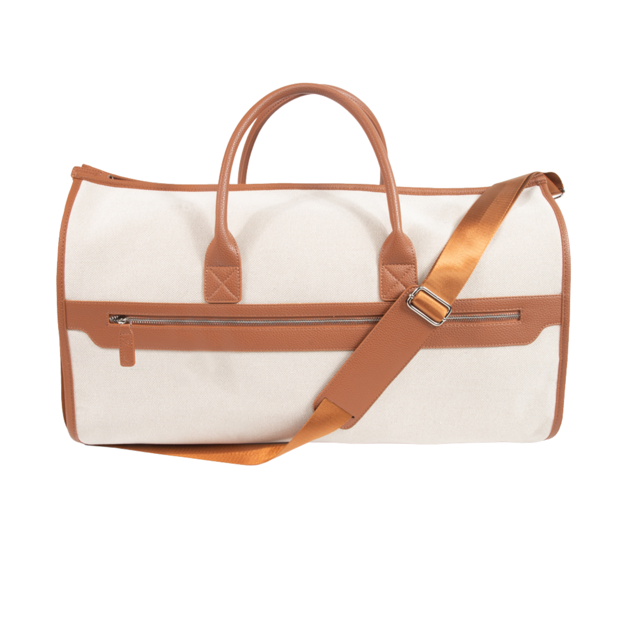 Brown & White Capri 2-in-1 Garment Bag - Travel Suitcase & Wardrobe Organizer for Business Trips & Vacations