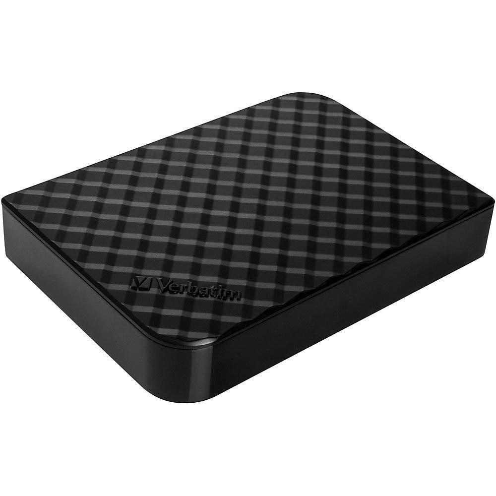 Verbatim 3TB External Hard Drive USB 3.0 - High-Speed Desktop HDD for PC, Mac, PS4, Xbox - Diamond Black (Model 97581) - Perfect for Data Backup, Gaming Storage & Media Archives