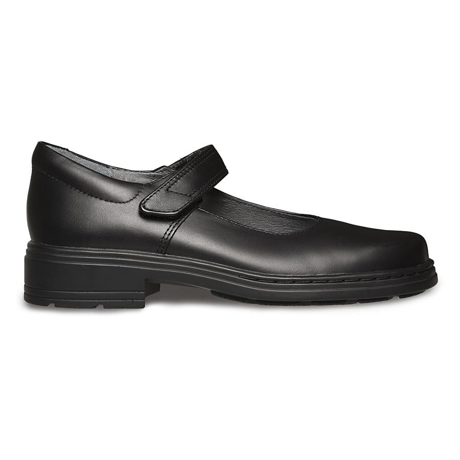 CLARKS Junior Indulge Mary Jane Triple Black Leather Shoe for Girls - Comfortable & Stylish (Width E) - Perfect for School, Parties & Everyday Wear
