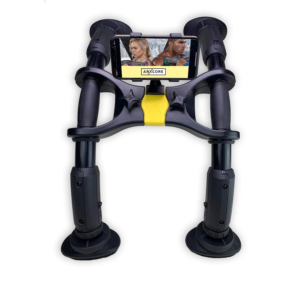 AbXcore Adjustable Ab Machine for Home Gym - Portable Abdominal Workout Equipment with Resistance Bands, Core Trainer for Abs & Muscle Toning - Includes Carry Bag & Fitness App - Perfect for Home Workouts, Office Exercises & Travel Fitness