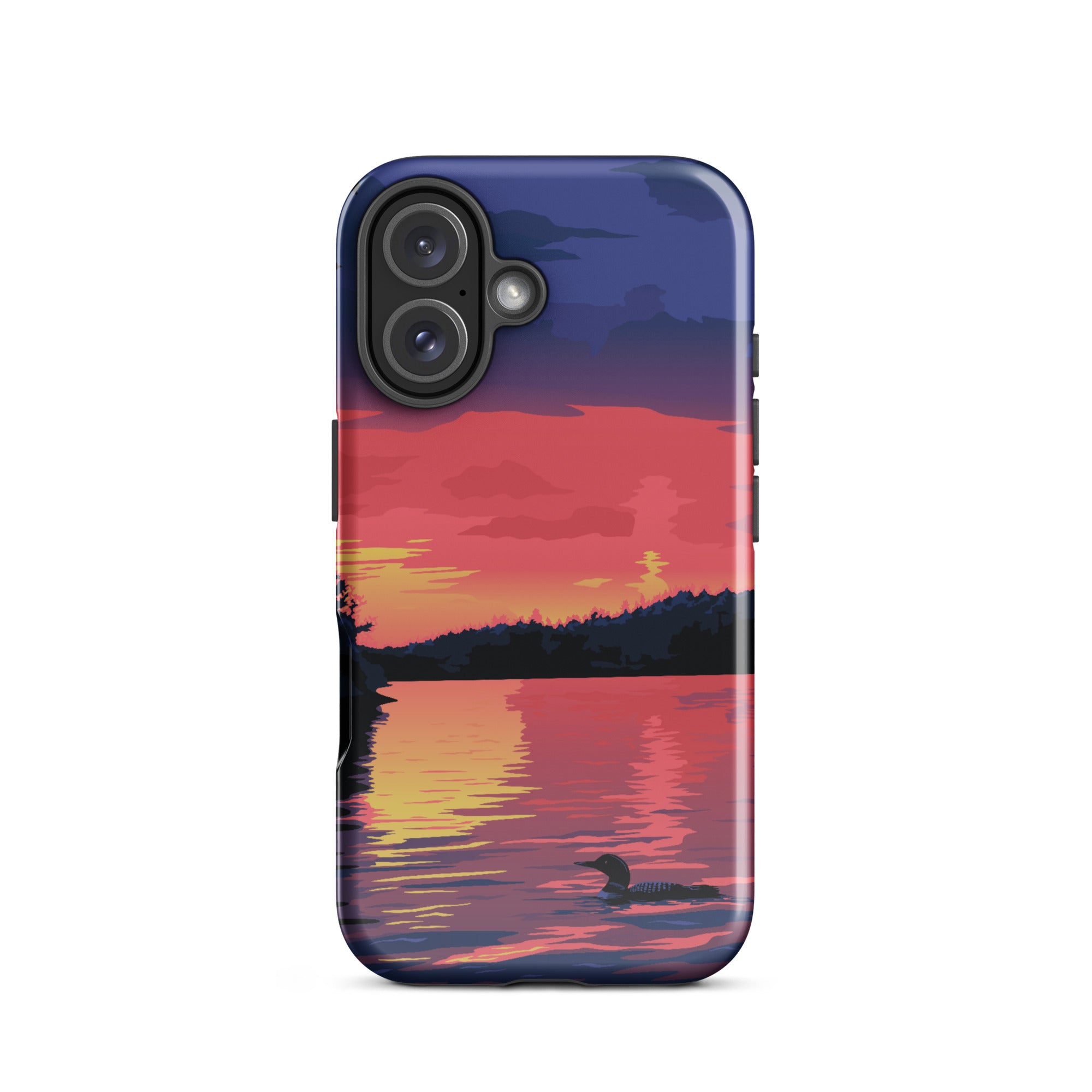 Premium iPhone Protective Case with Sunset Loon Design - Shockproof & Scratch-Resistant Cover for iPhone [Models] | Perfect for Outdoor Adventures, Travel & Daily Protection