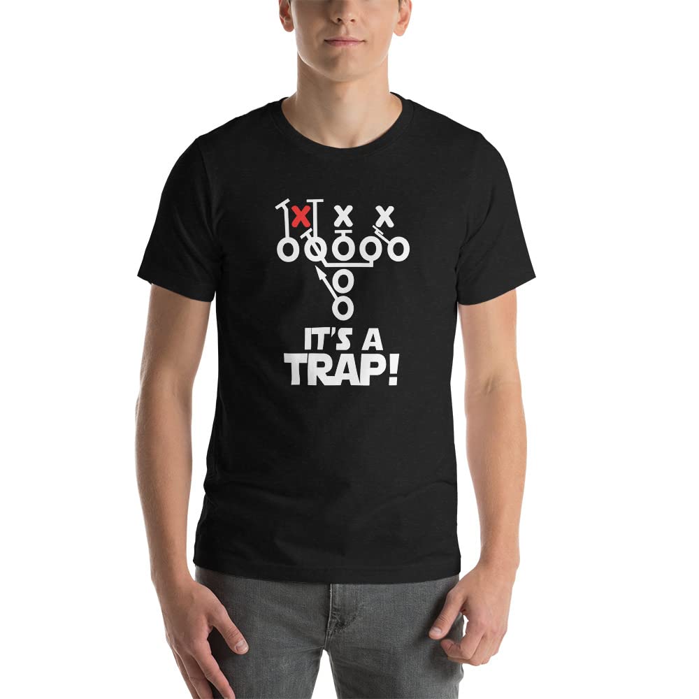 Funny 'It's A Trap' Football Pro College Fans Joke Quote T-Shirt - Unisex Short Sleeve Tee for Game Day, Tailgating & Fan Apparel