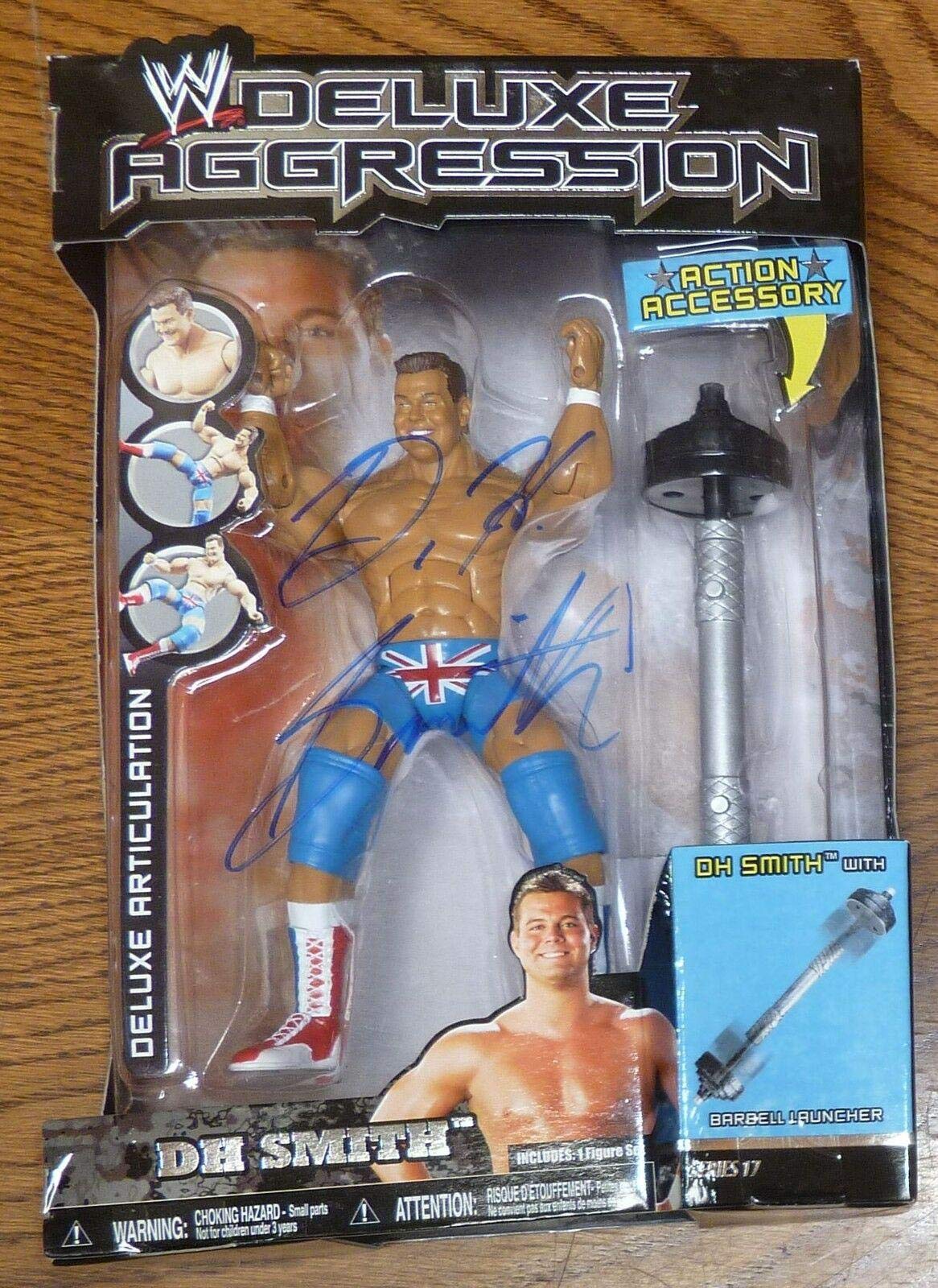 DH David Hart Smith Signed Jakks WWE Deluxe Aggression Action Figure with PSA/DNA COA - Authentic Autographed Wrestling Collectible for Fans and Memorabilia Display