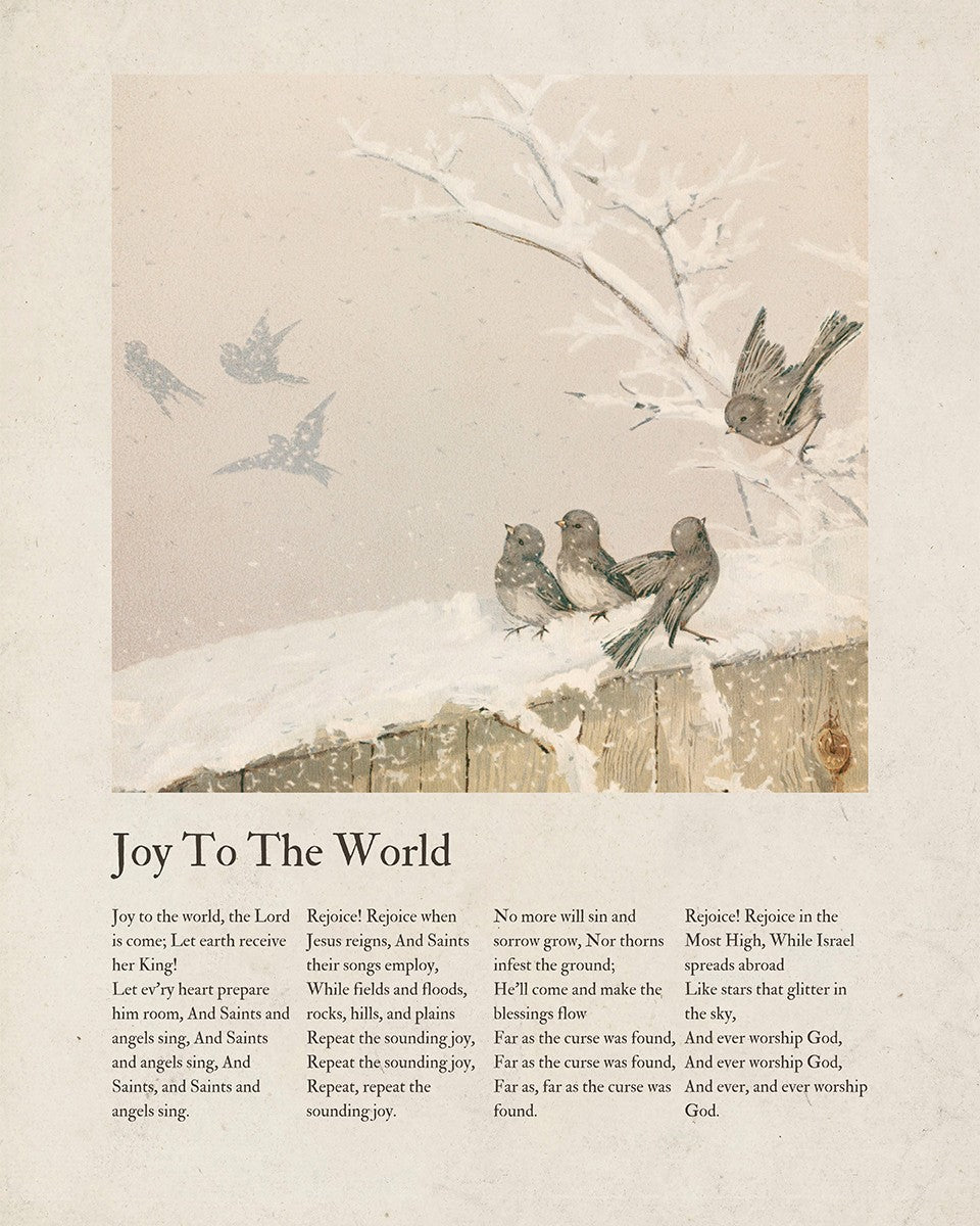 Joy to the World Gallery Wrap Canvas Art - Premium Christmas Holiday Wall Decor for Living Room, Bedroom & Office - Perfect Gift for Home Decor & Festive Celebrations
