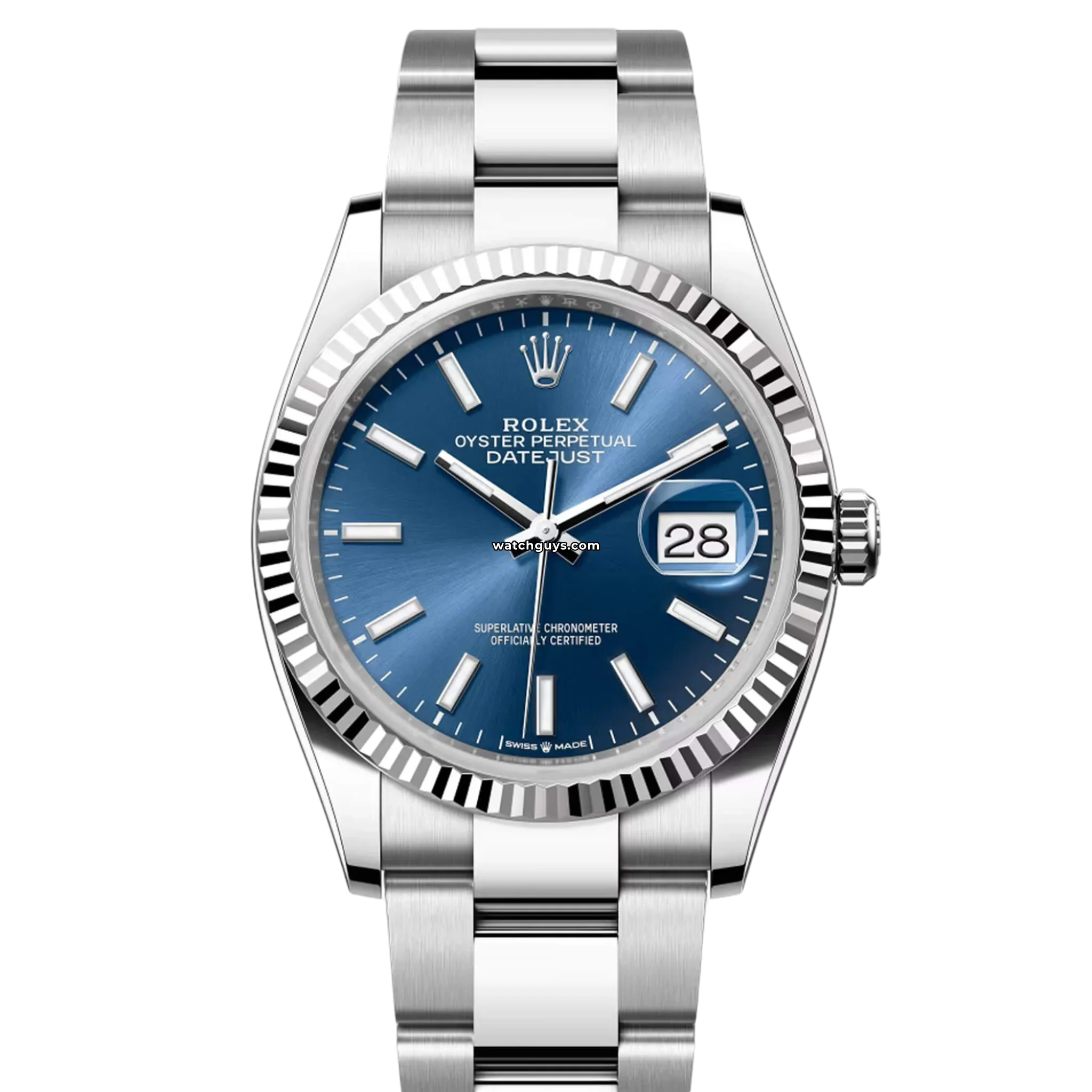 Rolex Datejust 126234 Blue Oyster Perpetual 36mm Stainless Steel Watch - Luxury Timepiece for Men, Business & Formal Occasions