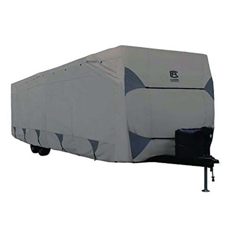 Classic Accessories 80-487 Encompass Travel Trailer Cover 22'-24' - Waterproof RV Cover for All-Weather Protection | Perfect for Outdoor Storage & Winter Use
