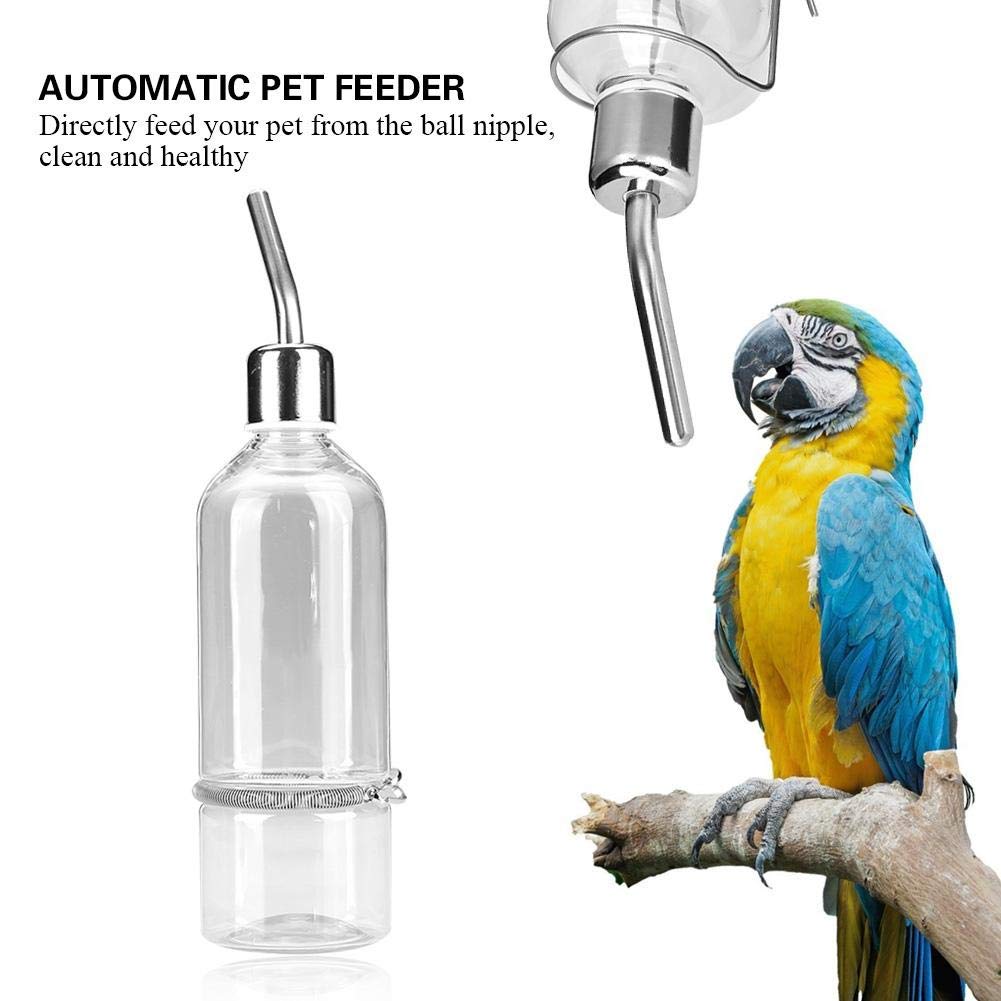 No Drip Parrot Water Feeder - Hanging Small Animal Water Bottle for Birds, Hamsters, Rabbits, Chinchillas & Ferrets | Leak-Proof Design for Cages, Aviaries & Pet Travel | Ideal for Home, Outdoor & Travel Use