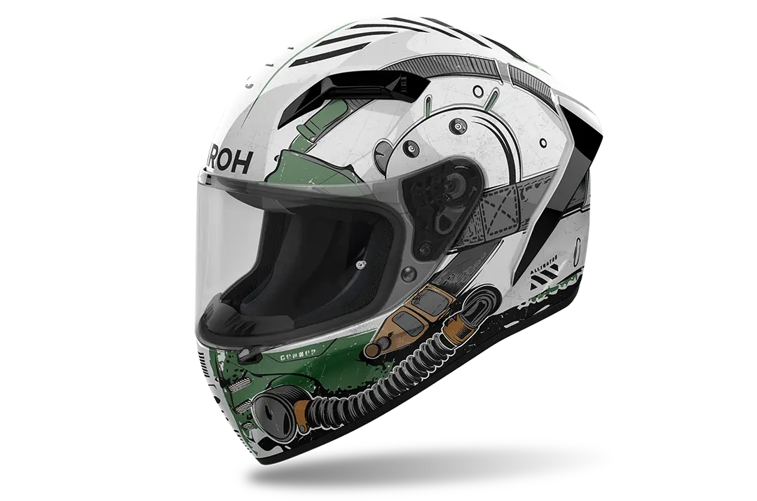 Airoh Connor Gloss Alligator Motorcycle Helmet - DOT & ECE Certified - Lightweight & Comfortable - Perfect for Street Riding, Commuting & Urban Adventures