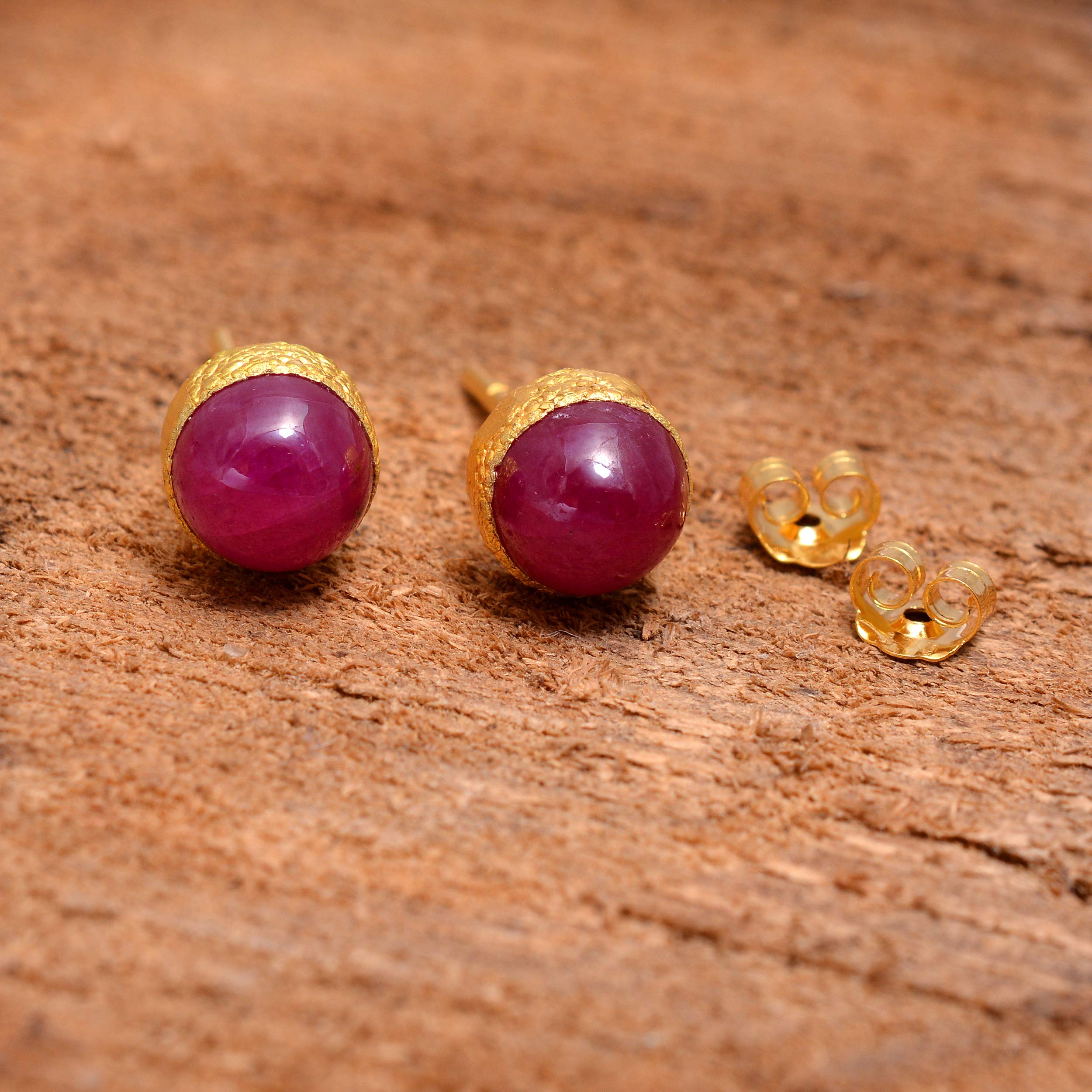 2.16 Carat Ruby Stud Earrings for Women - Yellow Gold Birthstone Jewelry with Bezel Setting | Fine Jewelry Gifts for Birthday, Anniversary & Special Occasions | Perfect for Everyday Wear & Formal Events
