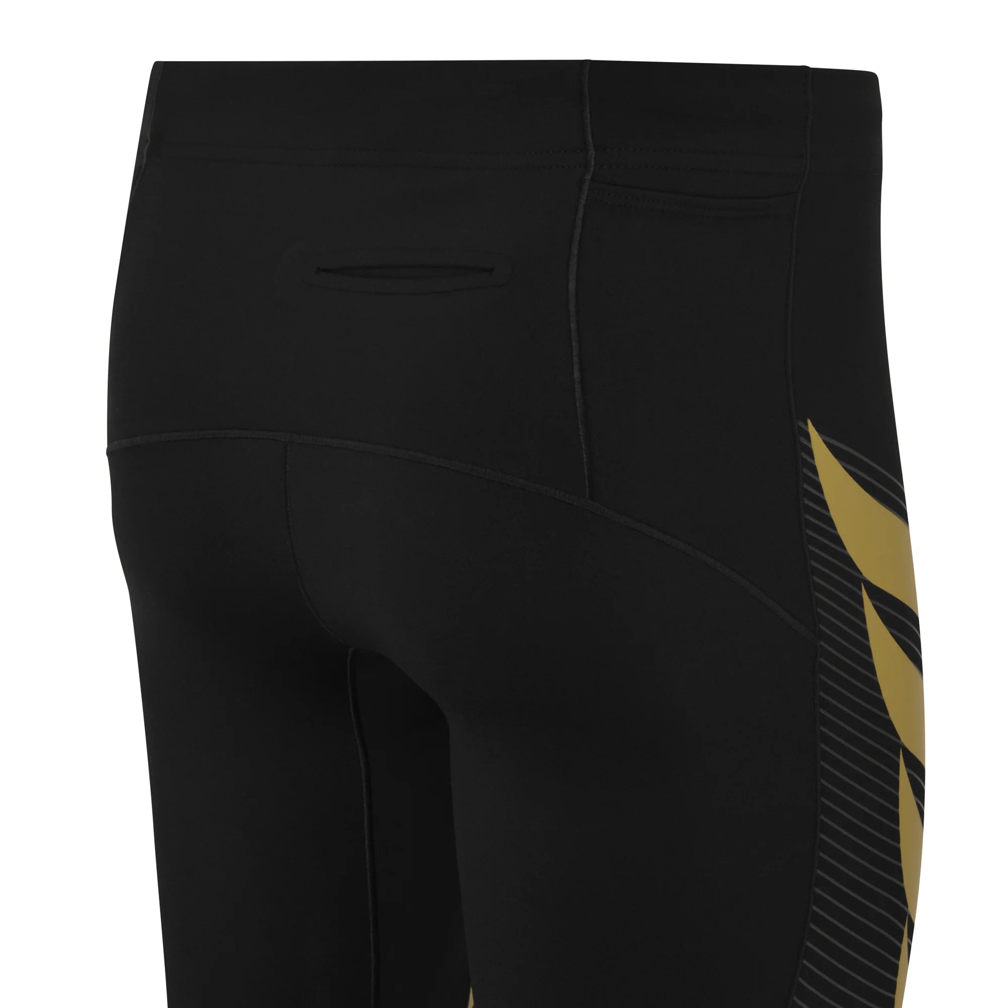 Pressio Men's Power Tight Black Gold - High Performance Compression Pants for Running, Gym & Workouts