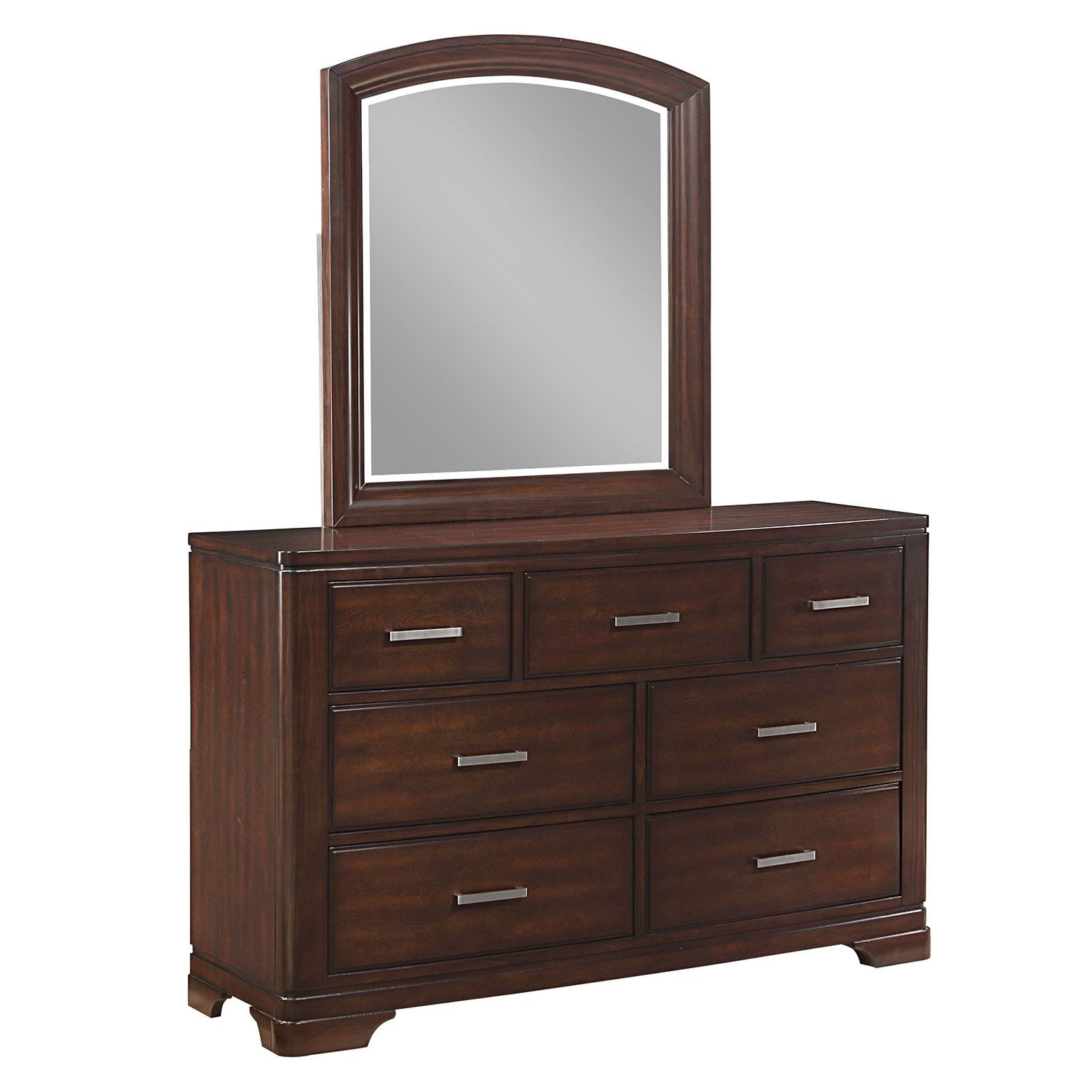 Stylish Arista 6-Piece Twin Storage Bedroom Set in Brown Cherry Finish - Perfect for Small Spaces & Guest Rooms