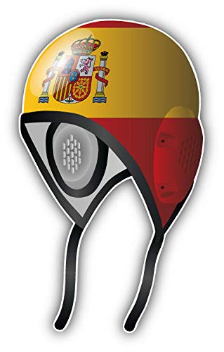 Spain Flag Water Polo Cap Stickers - 2 Inch Each, 18 Pack - Perfect for Art Decor, Planner, Calendar, Scrapbooking & Crafting Projects - Great for DIY, School Supplies, Party Favors and Gift Wrapping