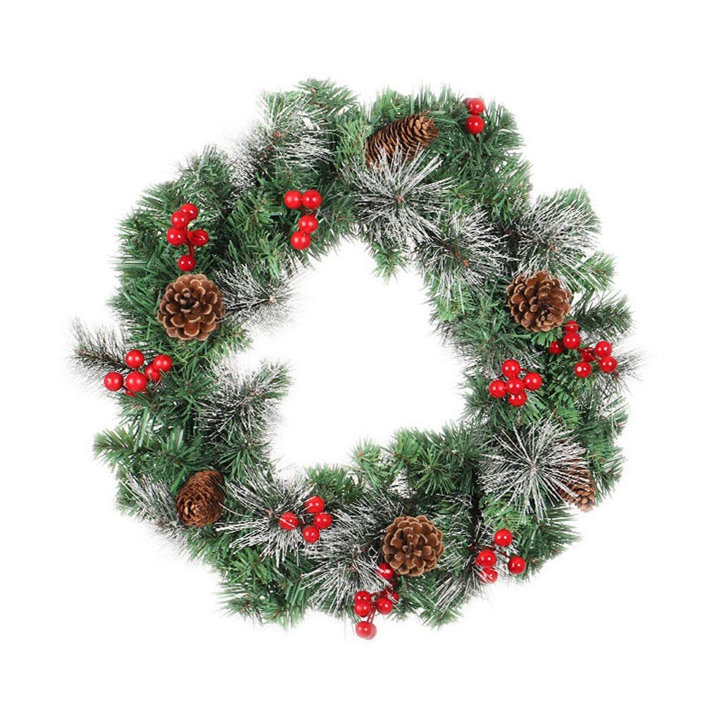 Festive Christmas Wreath with Pinecones & Red Berries - Holiday Door Hanging Decor for Front Door, Home, and Office - Perfect for Christmas, Winter, and Holiday Season Decorations