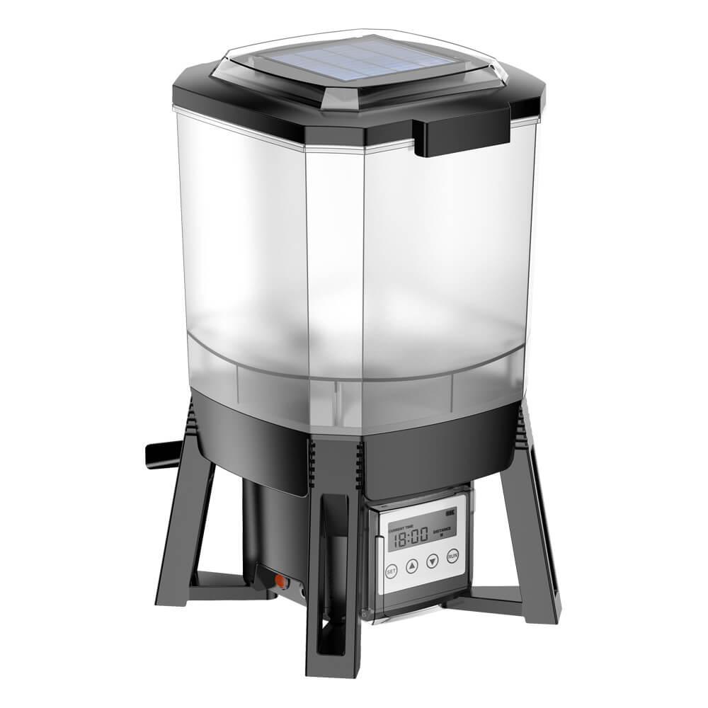 Solar Powered Automatic Pond Fish Food Feeder - Timer & Adjustable Feeding for Koi, Goldfish - Perfect for Garden Ponds, Aquariums & Outdoor Water Features
