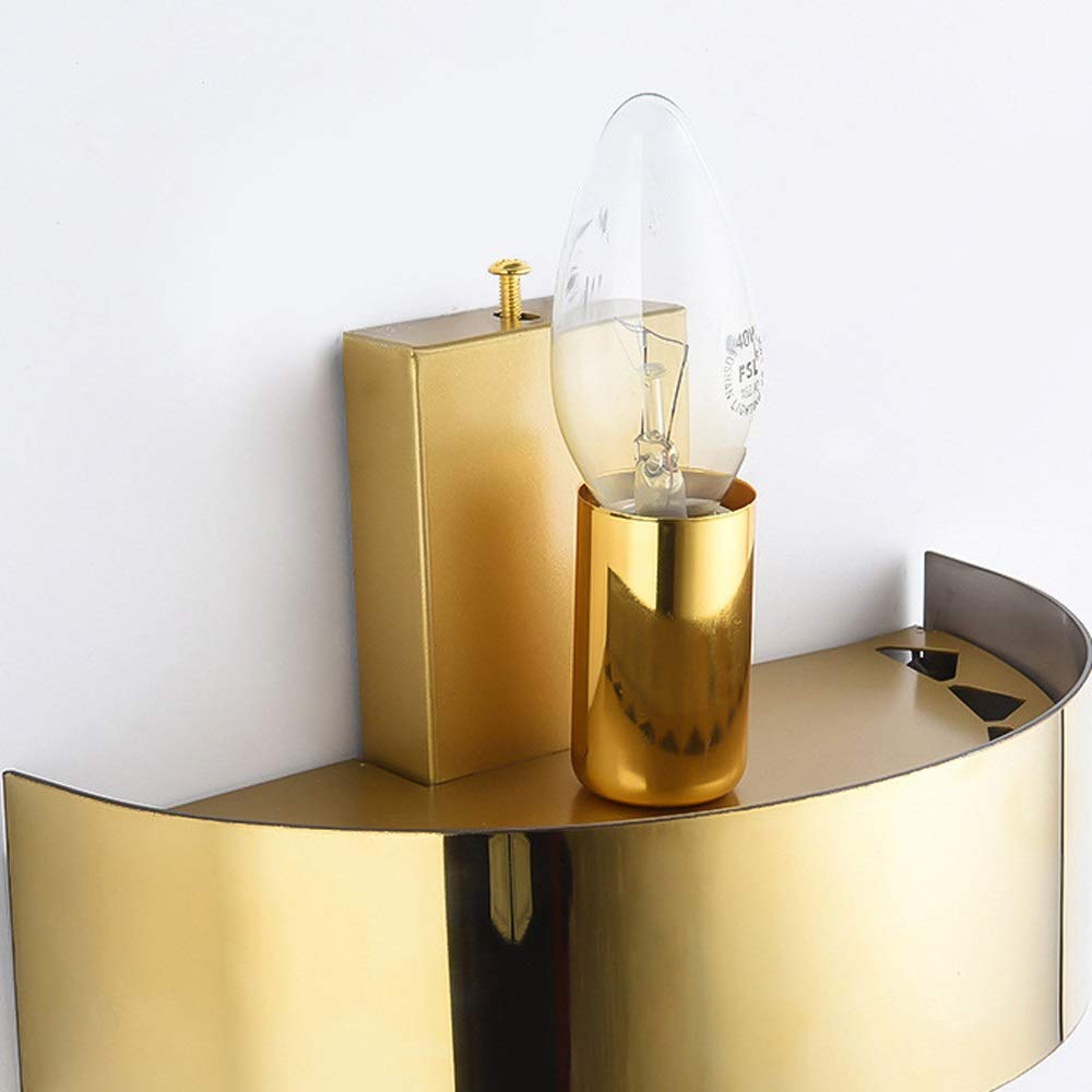 Luxury Crystal Wall Sconce 2-Light Gold LED E14 Wall Lamp - Modern European Style for Bedroom, Living Room, Hallway & Indoor Decor - Perfect for Ambient Lighting, Accent Walls & Luxury Home Interiors