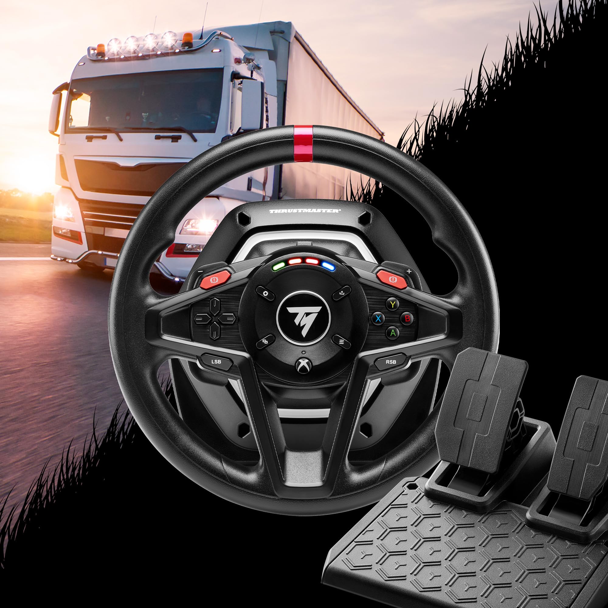 Thrustmaster T128 Simtask Pack - Xbox Series X/S, One & PC Racing Wheel - Perfect for Realistic Driving & Gaming Simulation